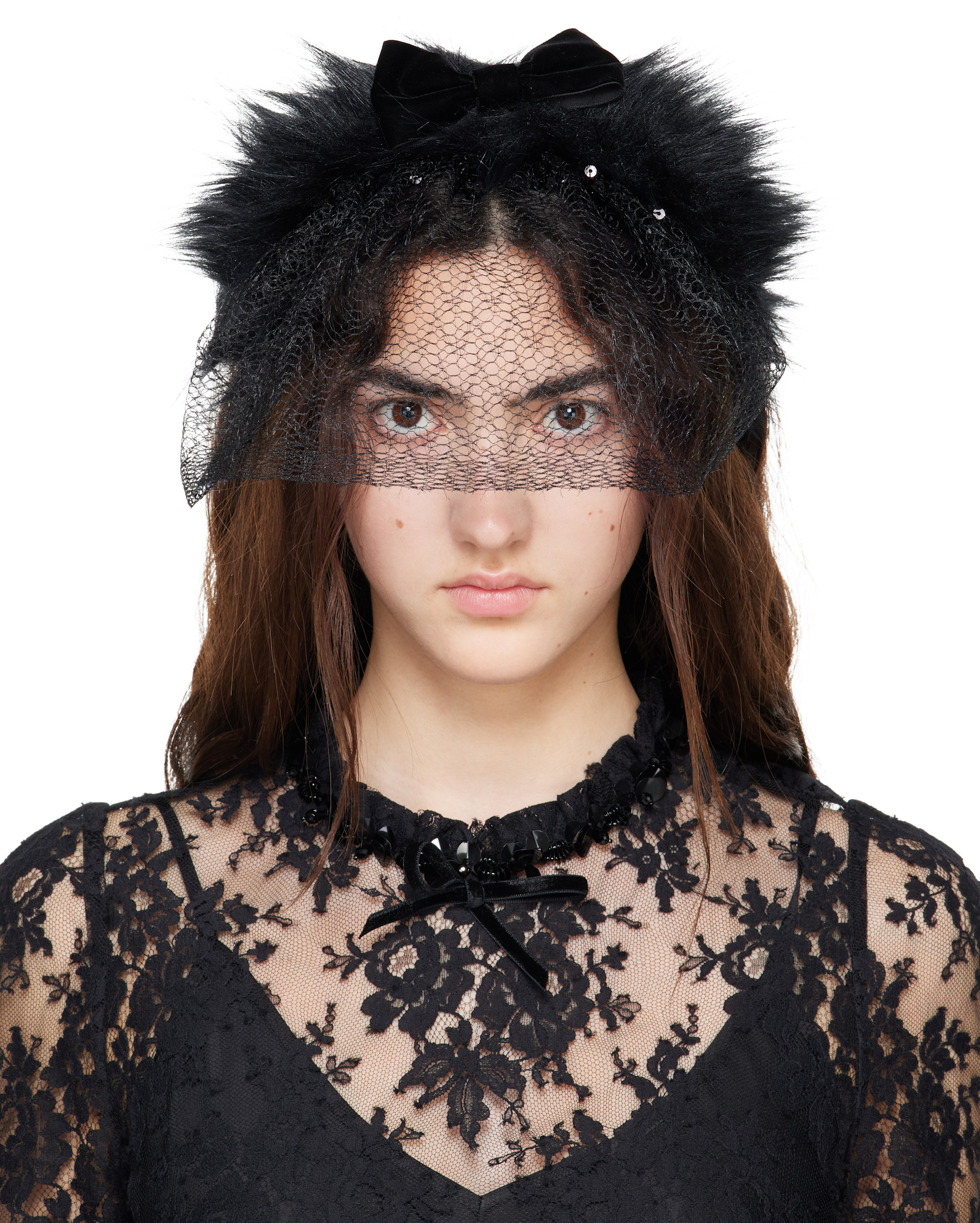 Anna Sui - Bandeau noir à voile