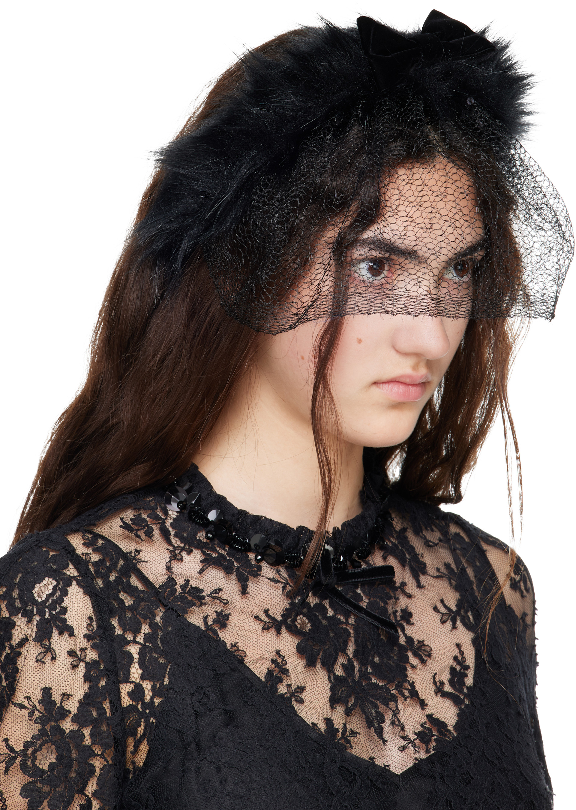 Anna Sui - Bandeau noir à voile