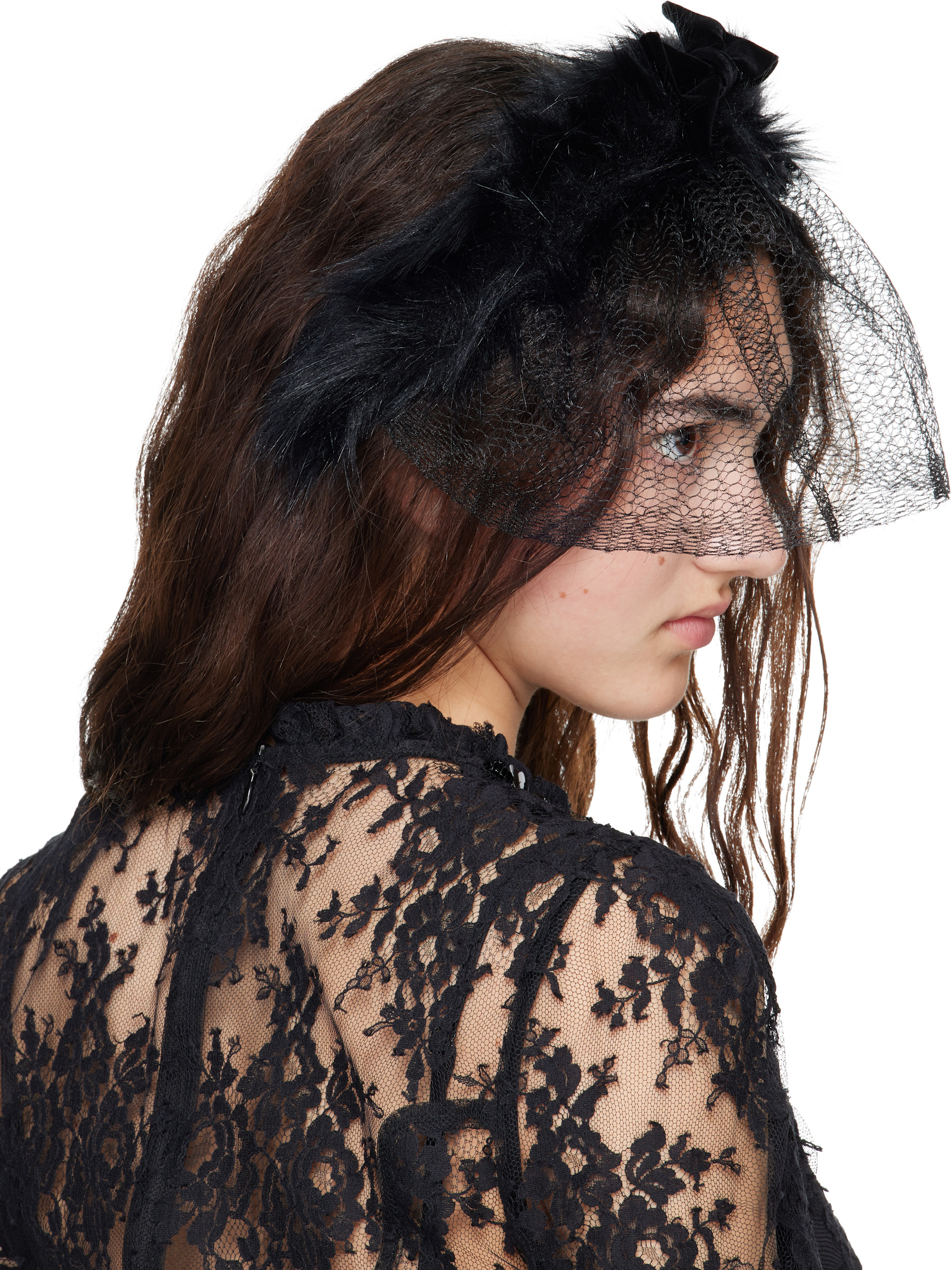 Anna Sui - Bandeau noir à voile