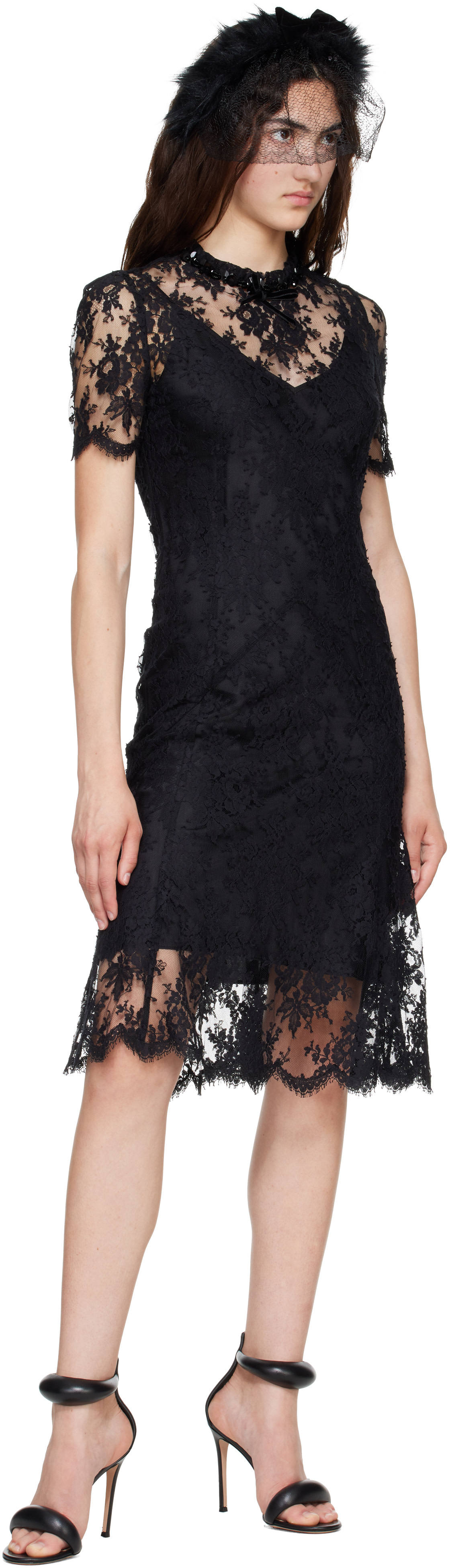 Anna Sui - Bandeau noir à voile