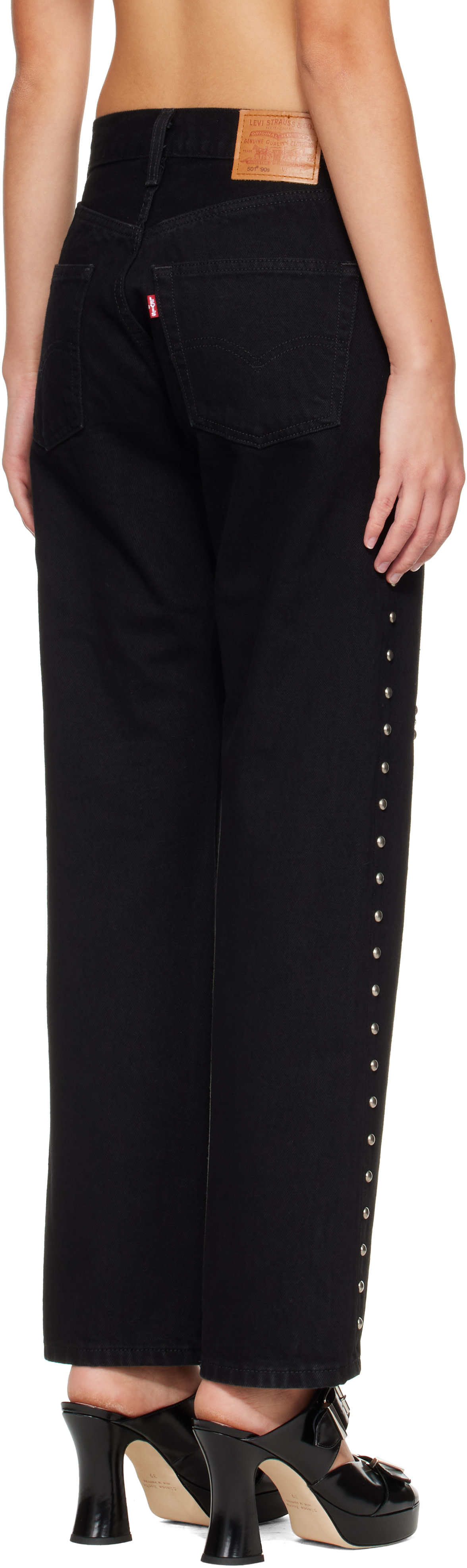 Anna Sui - Jean noir à clous