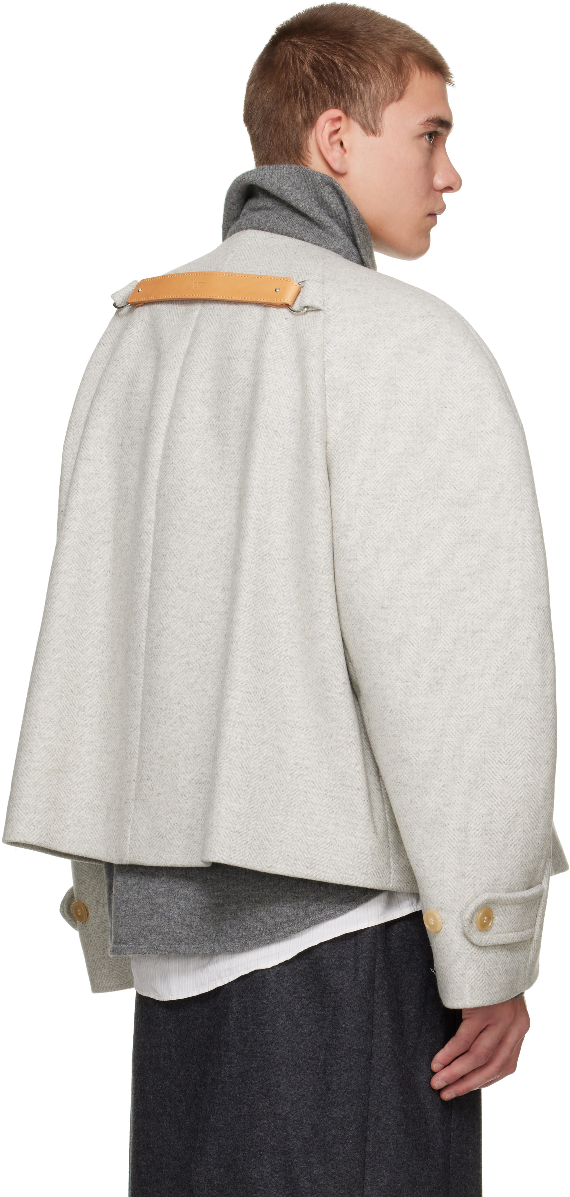 Hed Mayner - Gray Herringbone Coat