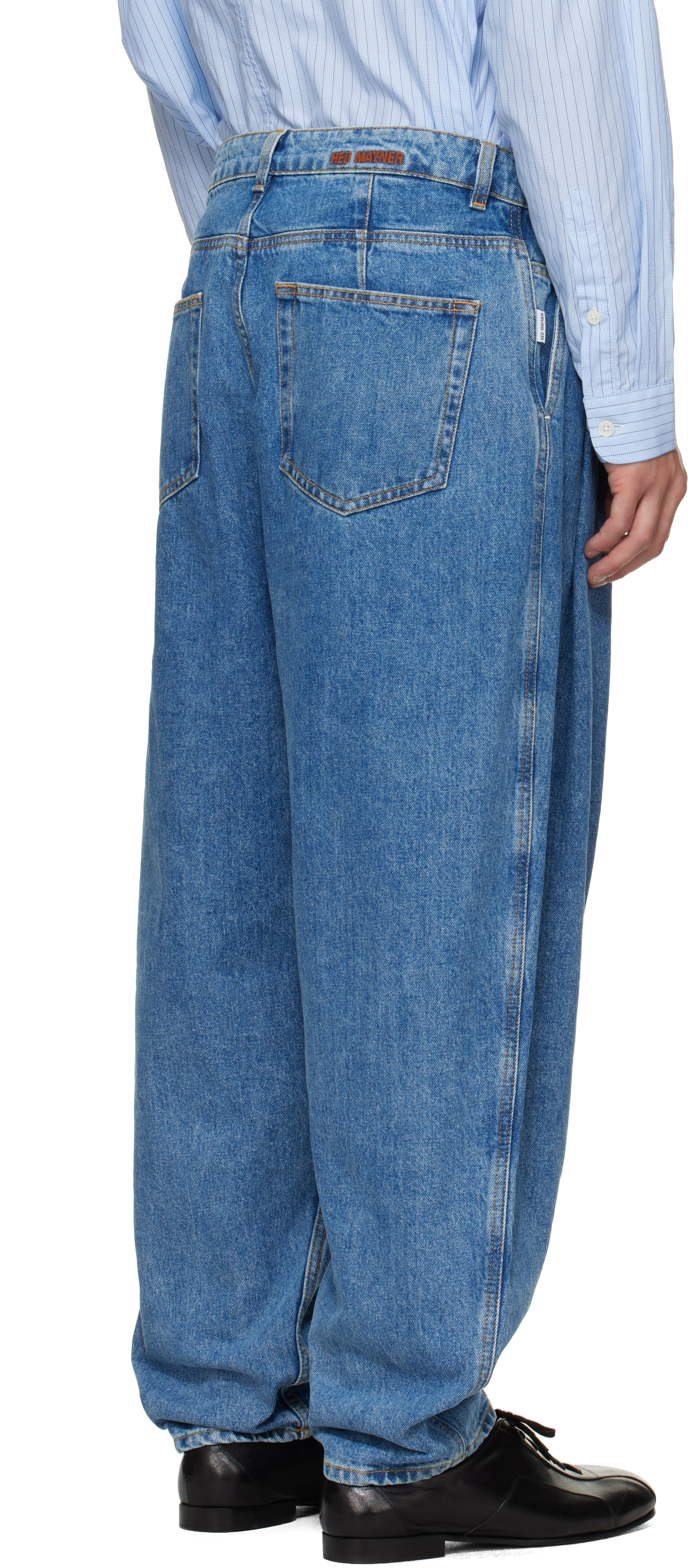 Hed Mayner - Bue Pleated Jeans