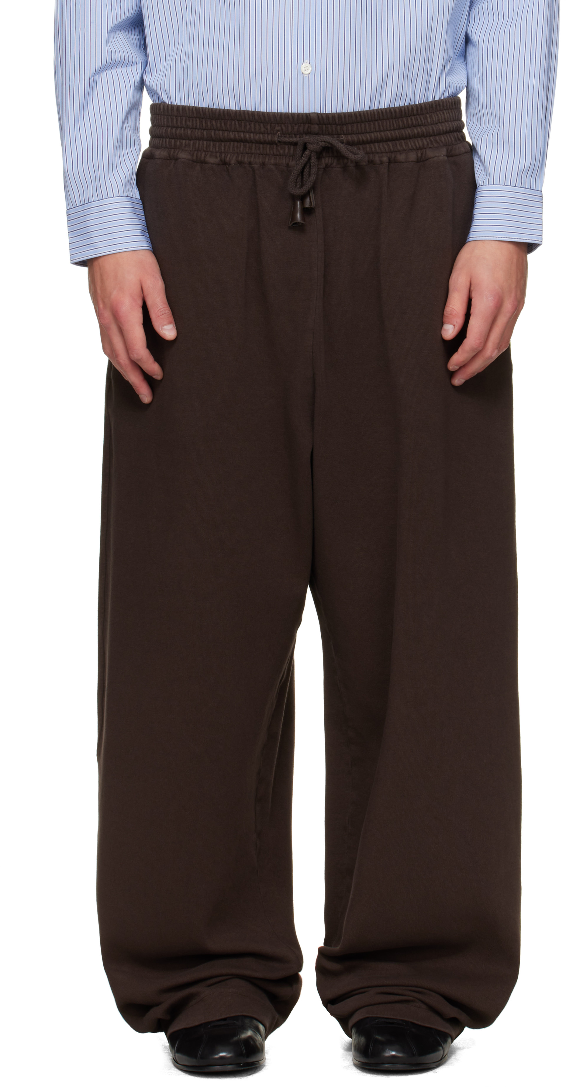 Hed Mayner - Brown Embroidered Sweatpants