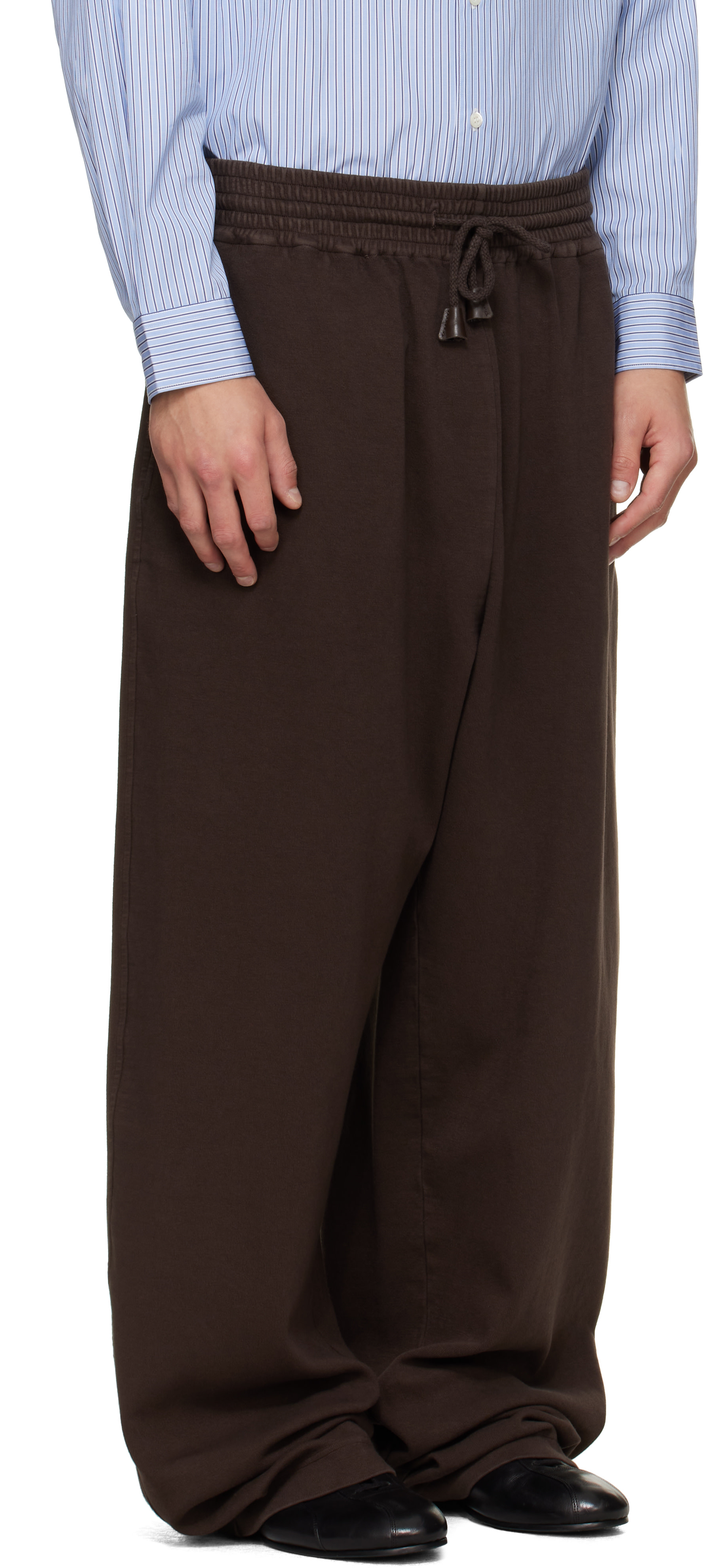 Hed Mayner - Brown Embroidered Sweatpants