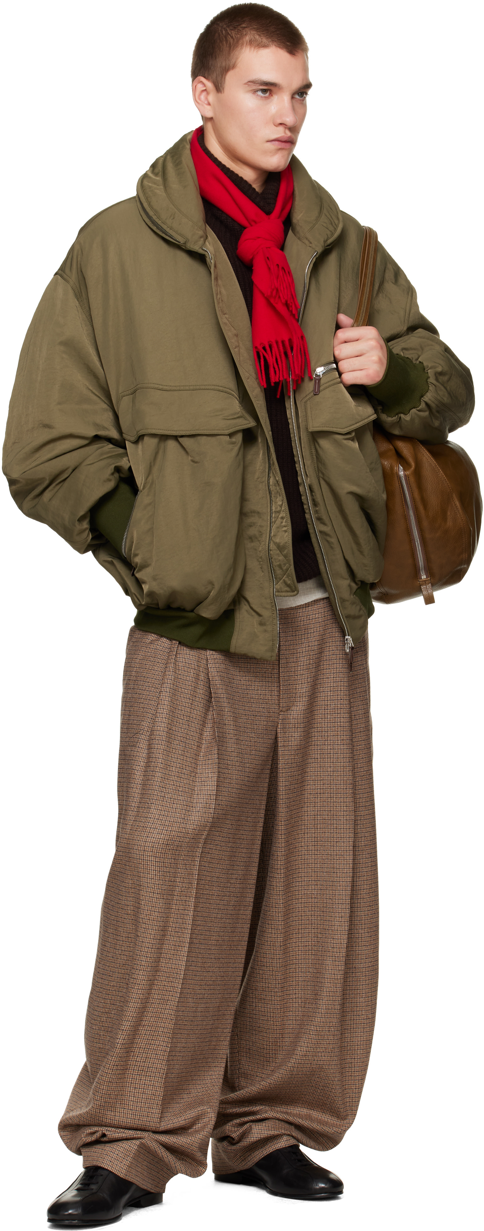 Hed Mayner - Brown Check Trousers