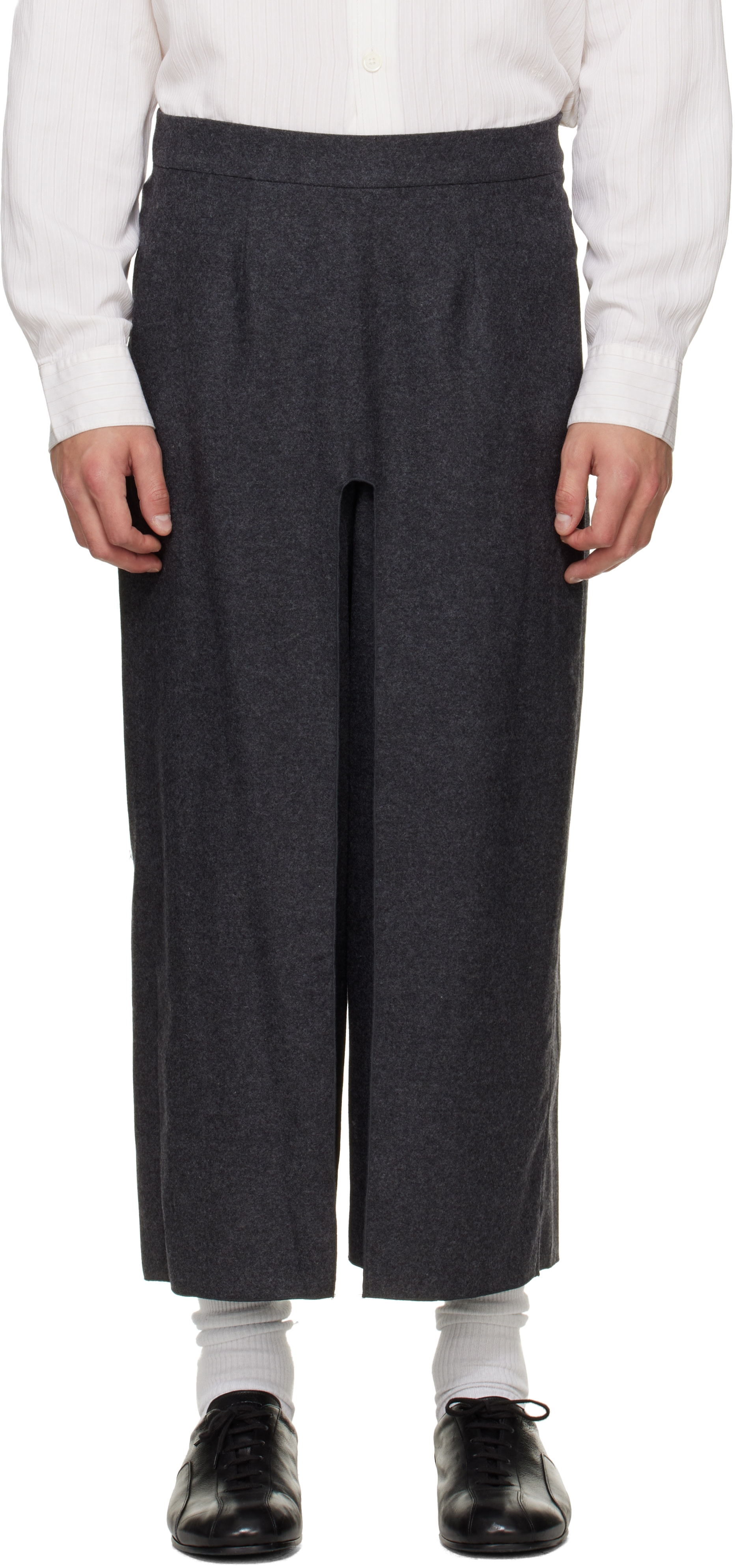 Hed Mayner - Gray Wool Trousers