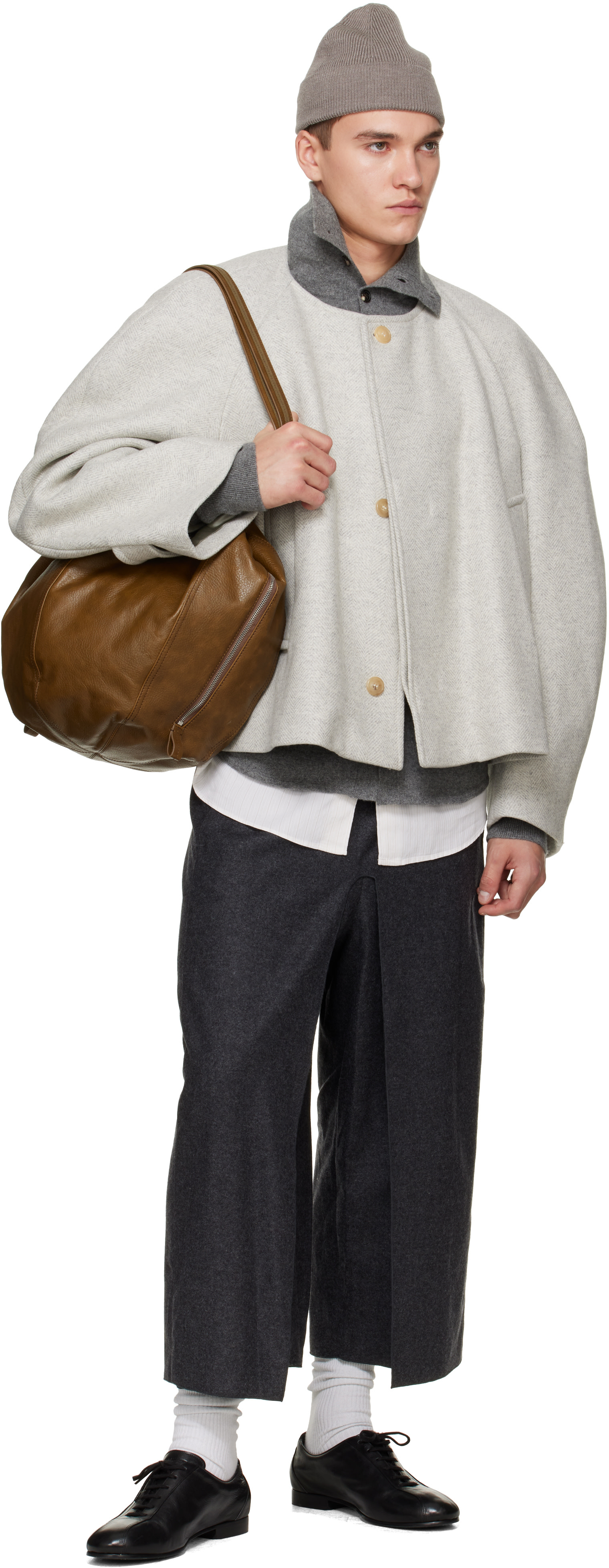 Hed Mayner - Gray Wool Trousers