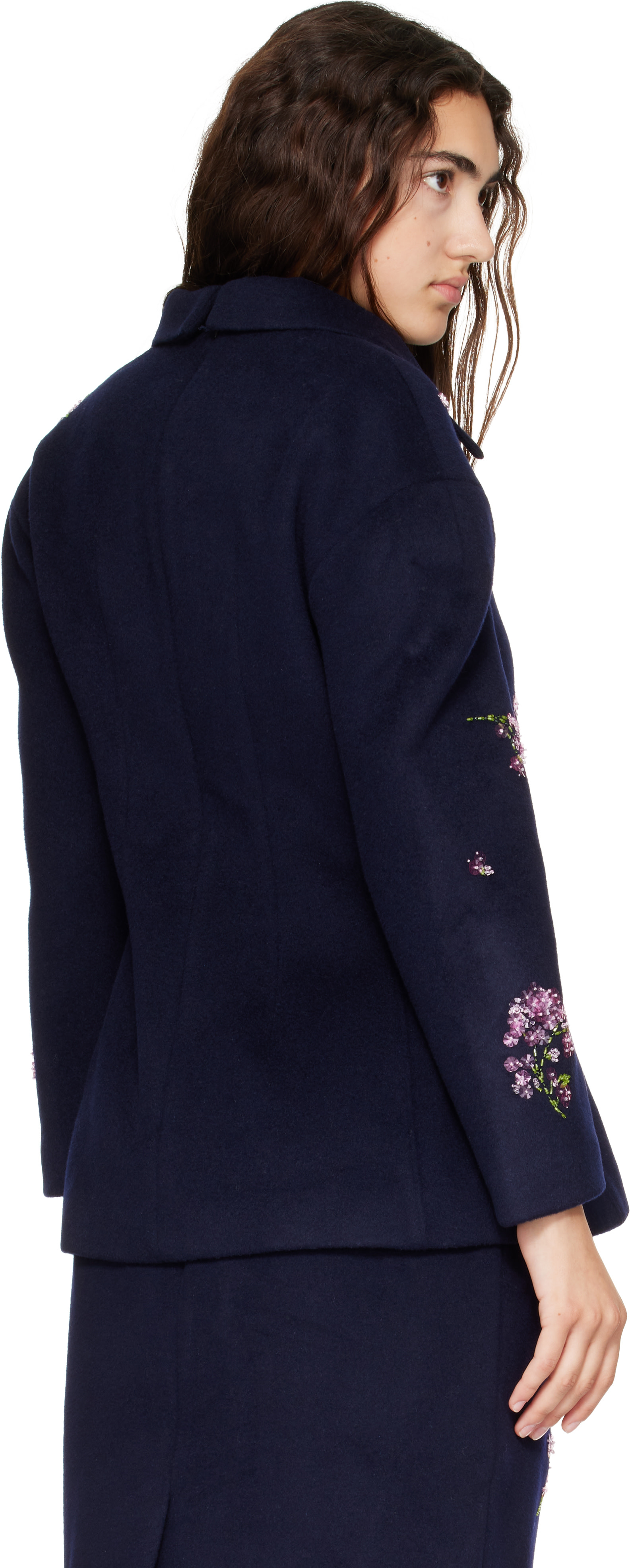 Shushu/Tong: ネイビー Bow-Front シンチウエスト トップス | SSENSE 日本