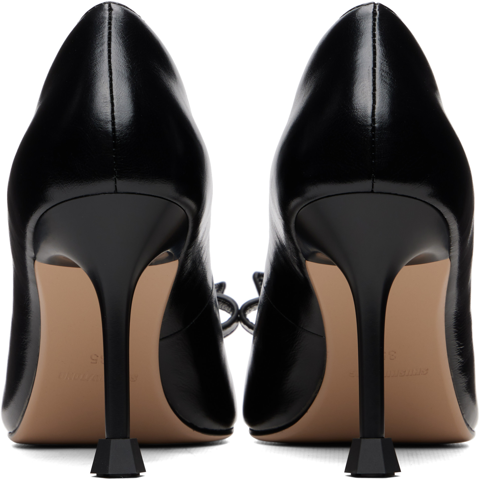 Auto Injectords SHUSHU/TONG: Black Pointed Toe Heels | SSENSE Canada