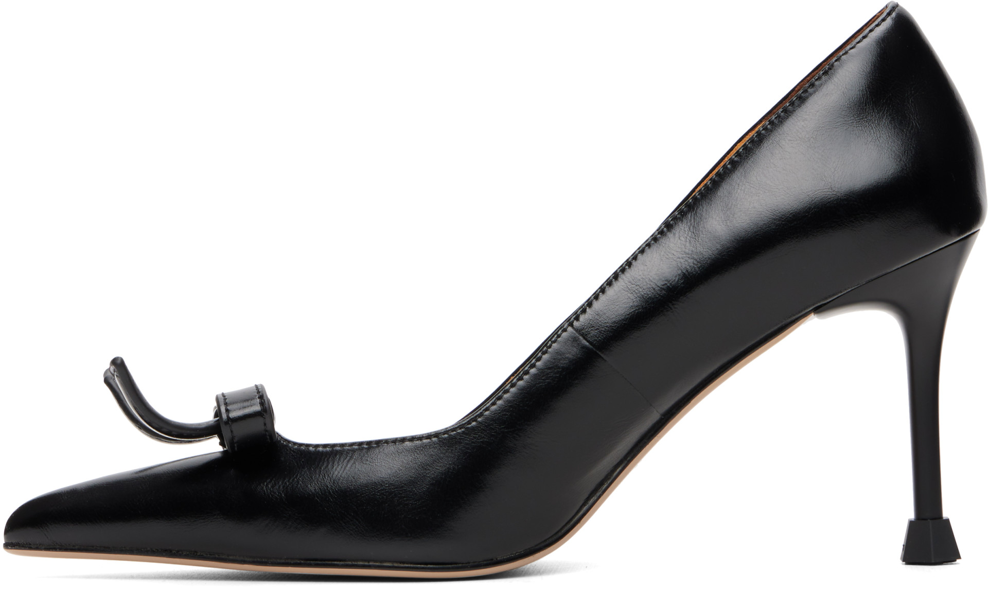 Auto Injectords SHUSHU/TONG: Black Pointed Toe Heels | SSENSE Canada
