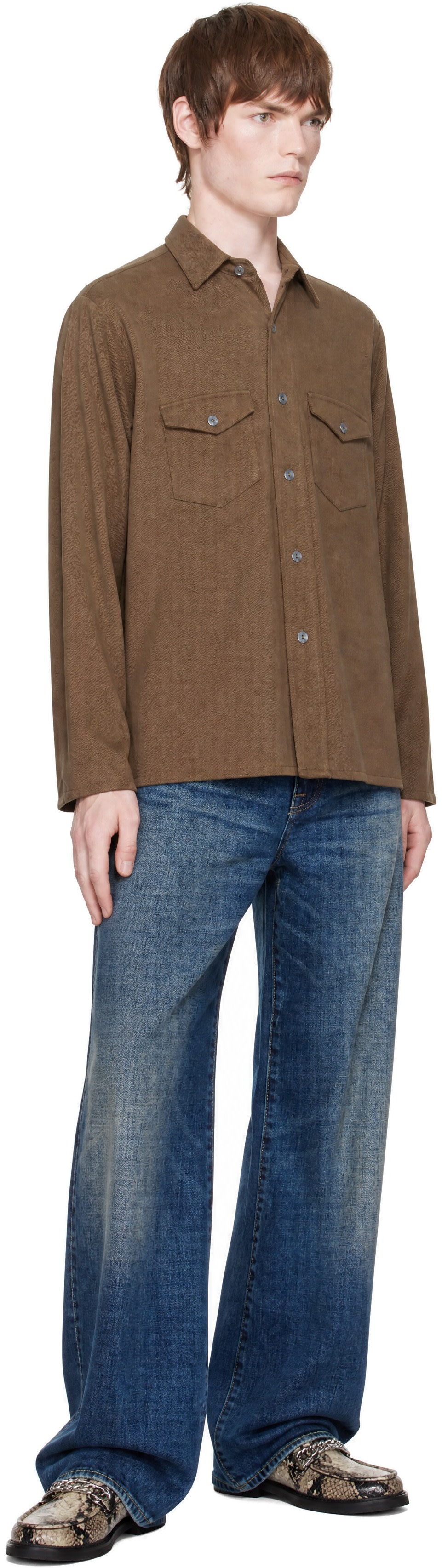 Second/Layer - Chemise militaire brune