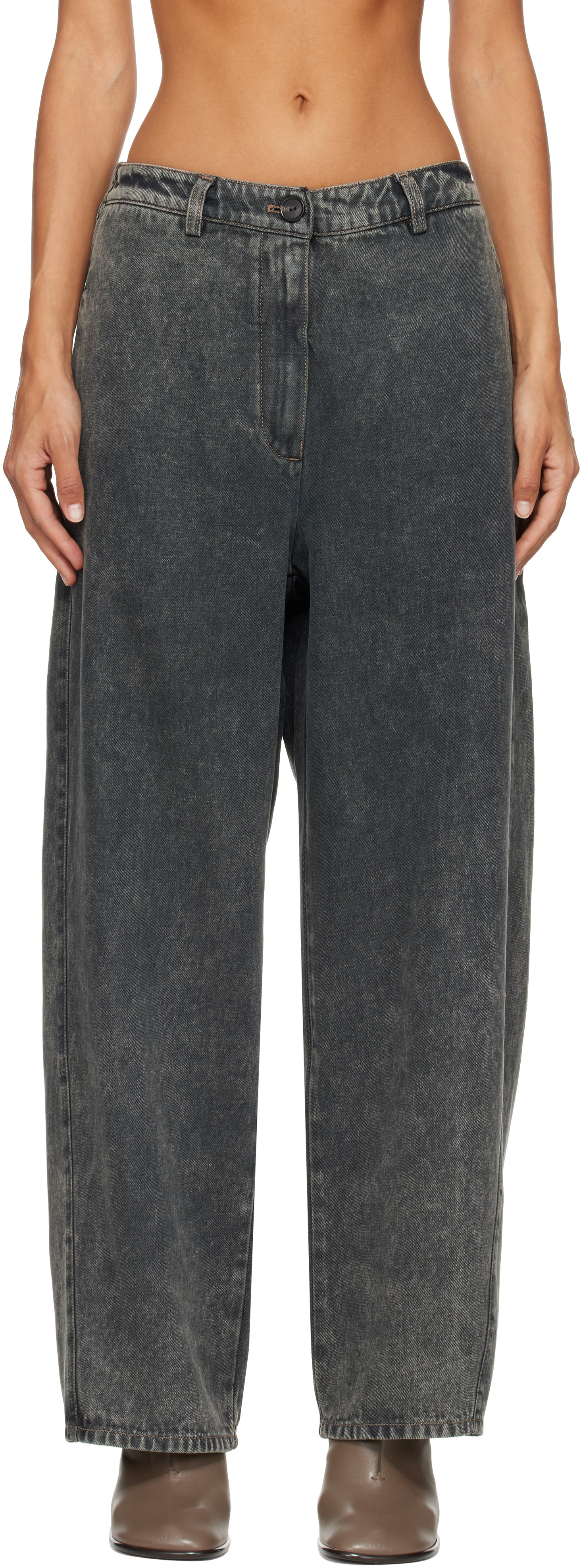 CORDERA - Jean droit gris