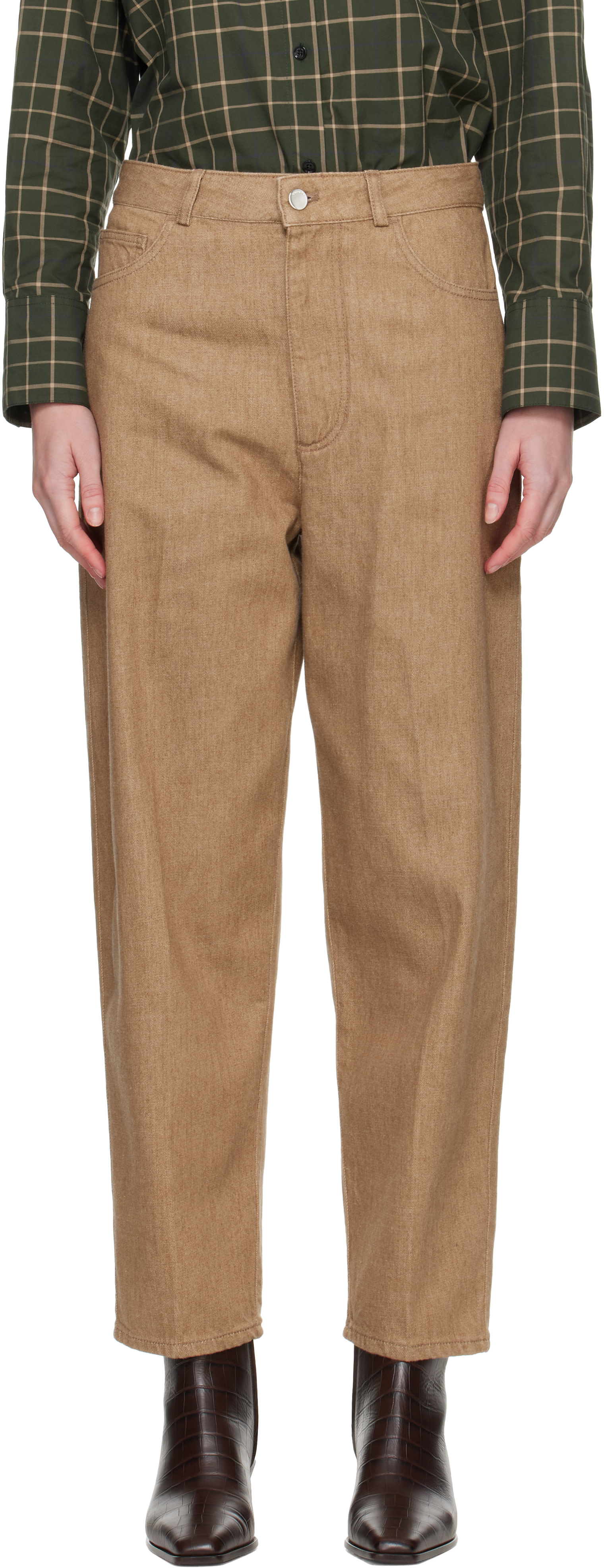 CORDERA - Jean carotte beige