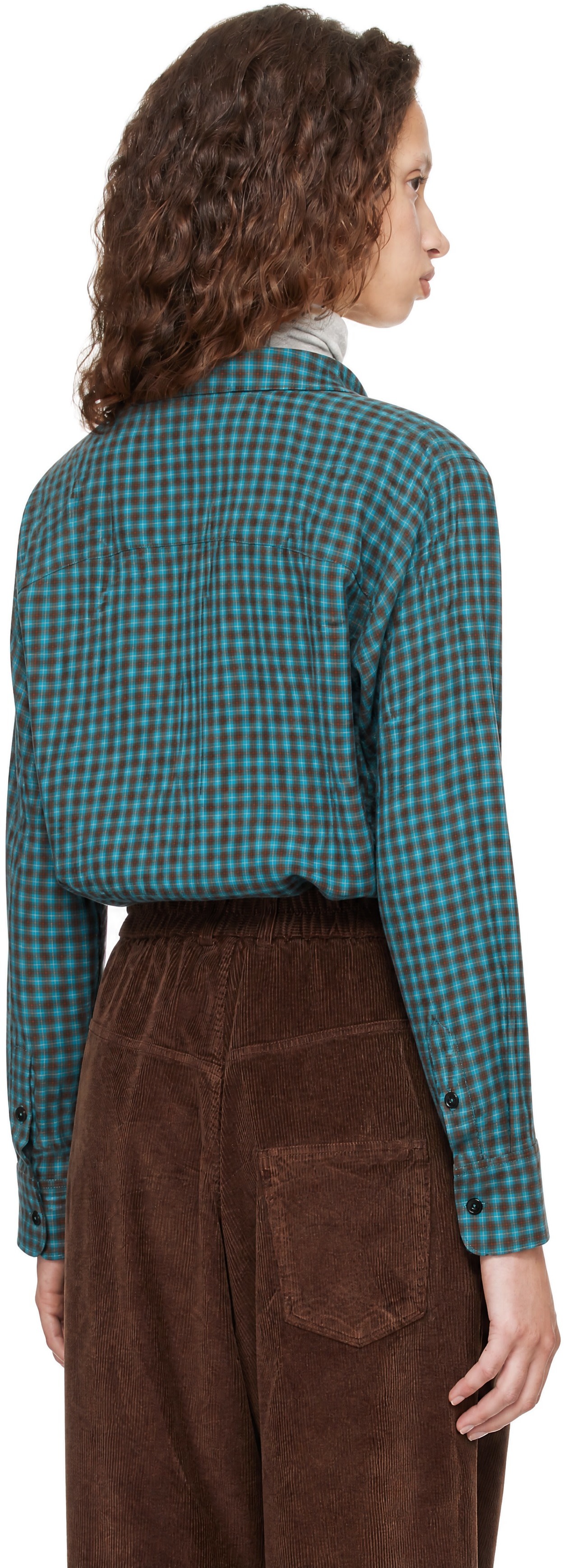 Cordera - Blue Checked Oversized Shirt