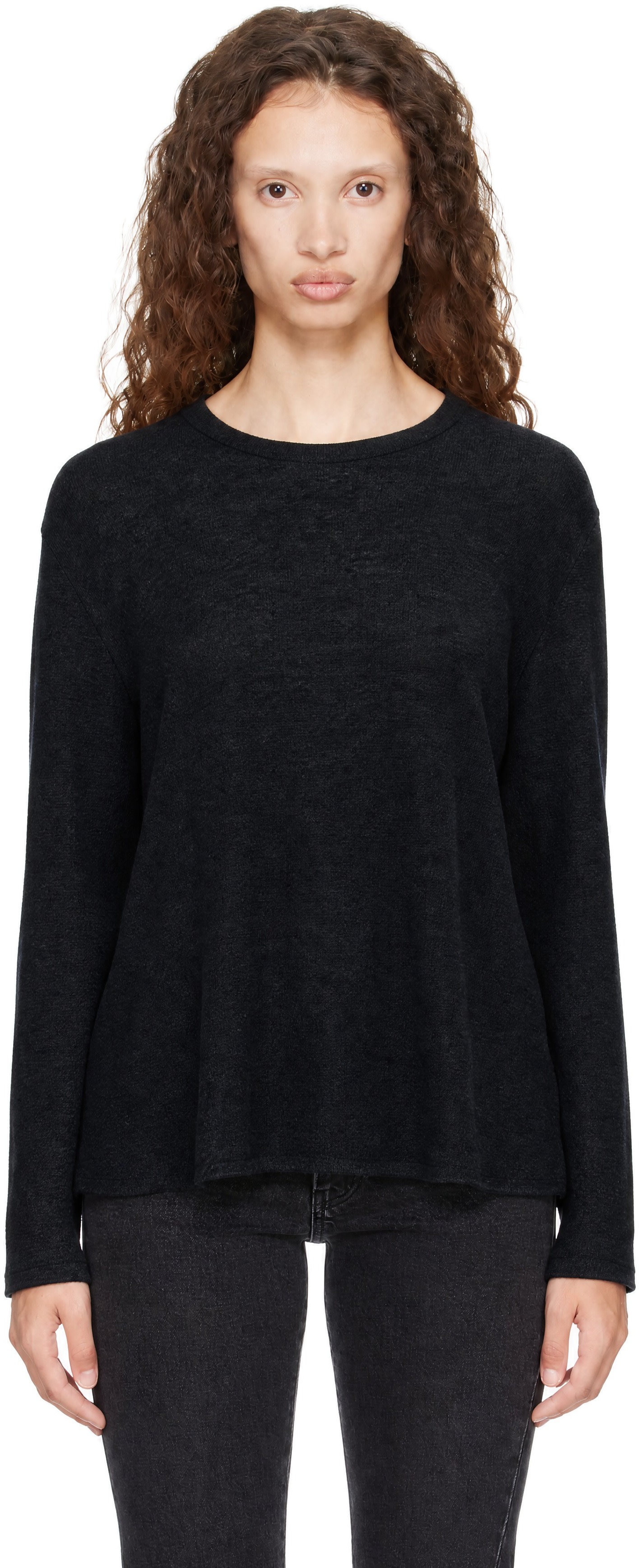 CORDERA - Pull gris en laine mérinos