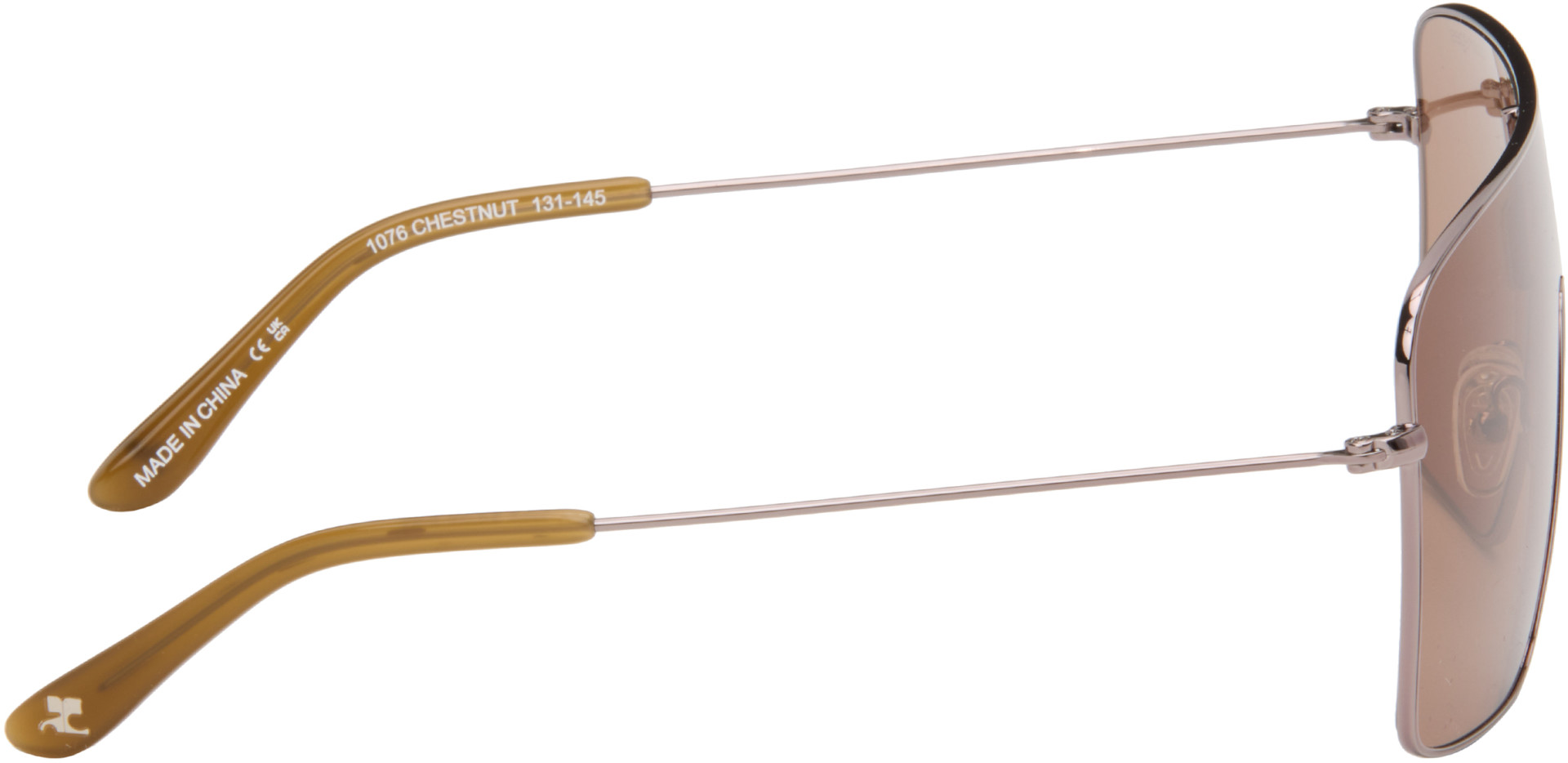 Courrèges - Lunettes de soleil de type visière gris acier