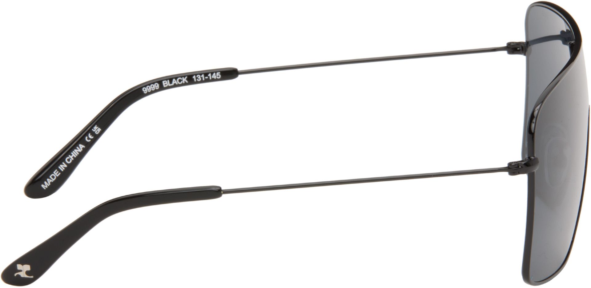 Courrèges - Black Shield Sunglasses