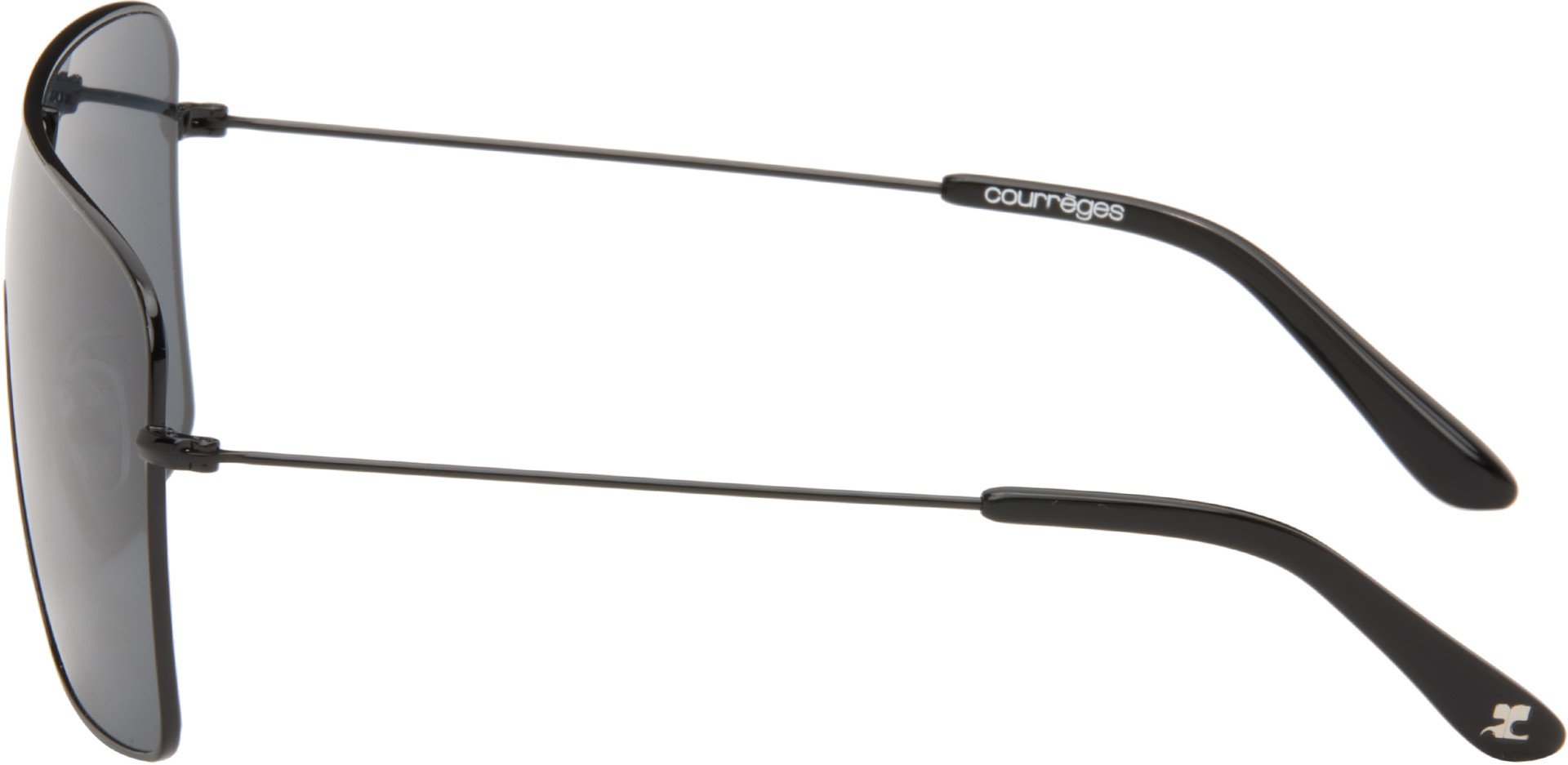 Courrèges - Black Shield Sunglasses