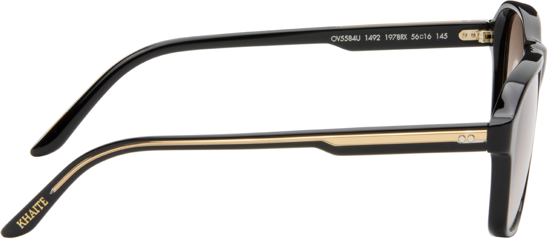 KHAITE: Black Oliver Peoples Edition 1963C Sunglasses | SSENSE
