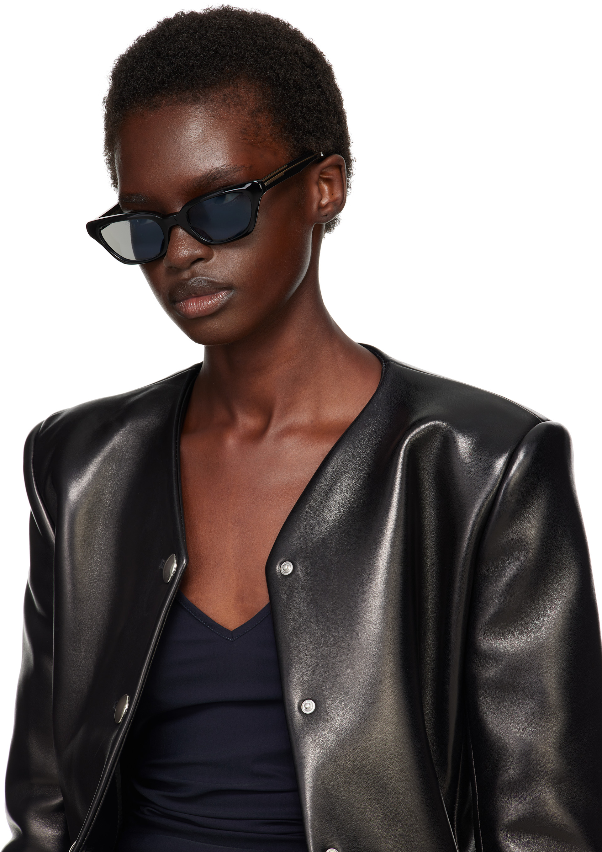 KHAITE: Black Oliver Peoples Edition 1983C Sunglasses | SSENSE