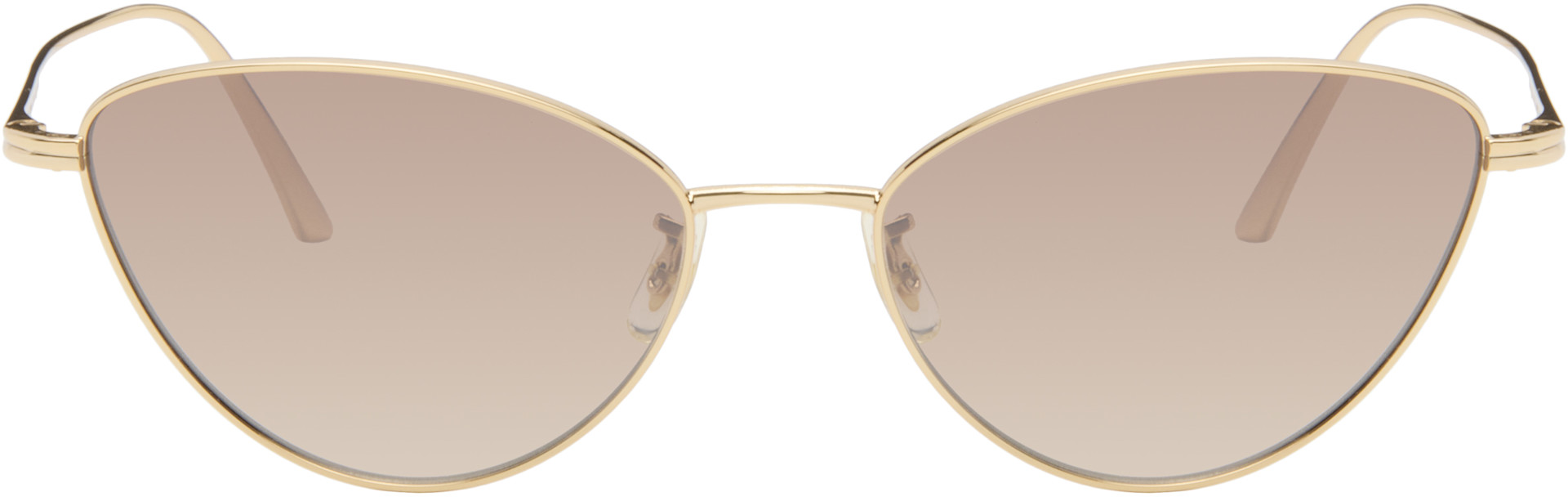 KHAITE: Gold Oliver Peoples Edition 1998C Sunglasses | SSENSE