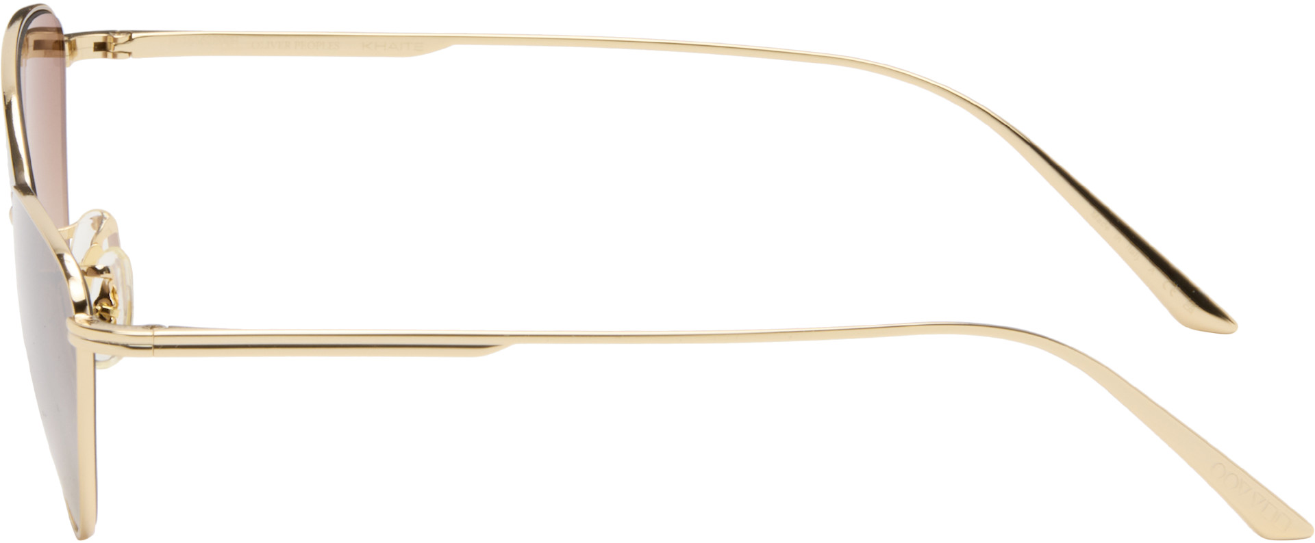 KHAITE: Gold Oliver Peoples Edition 1998C Sunglasses | SSENSE