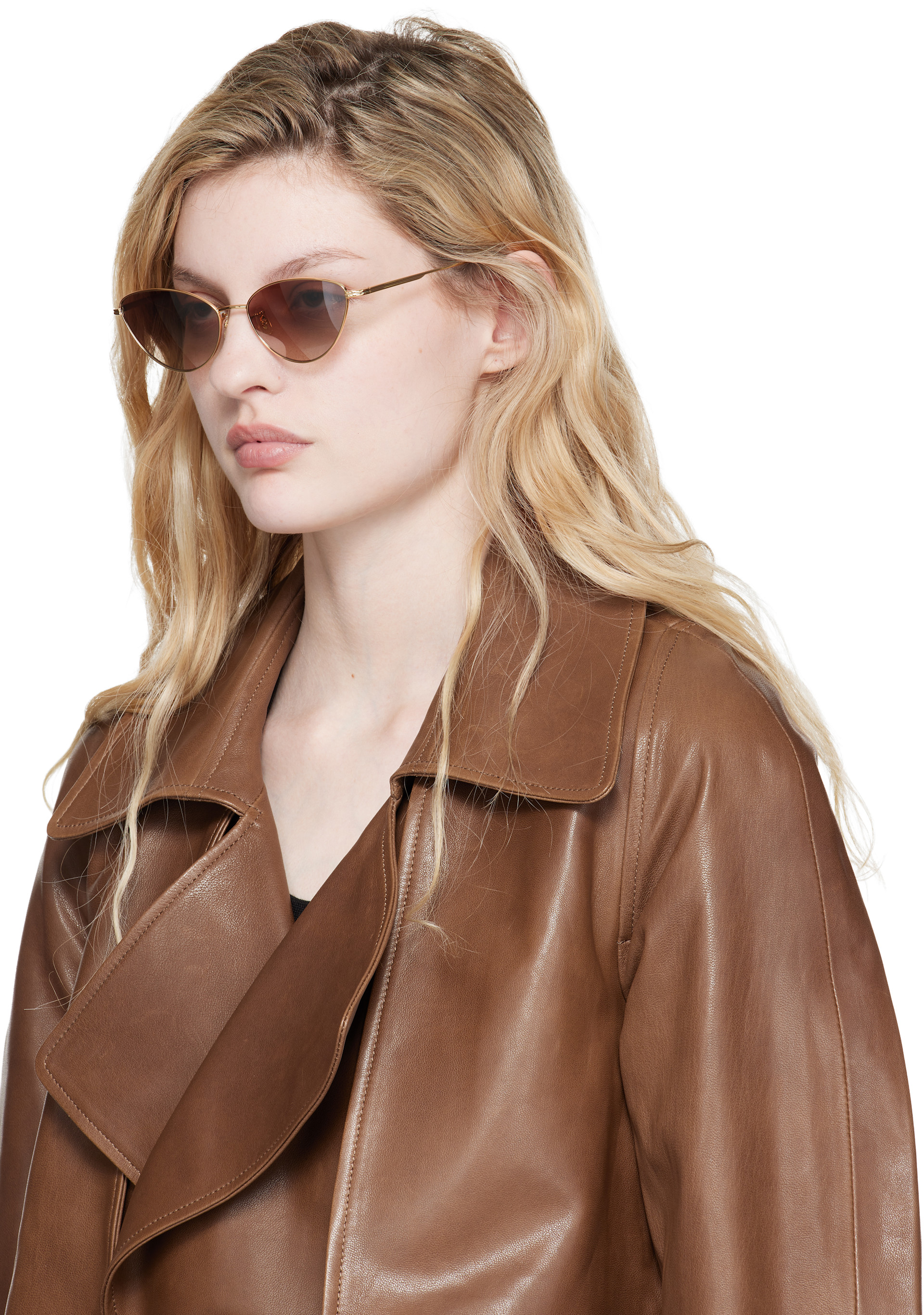 KHAITE: Gold Oliver Peoples Edition 1998C Sunglasses | SSENSE