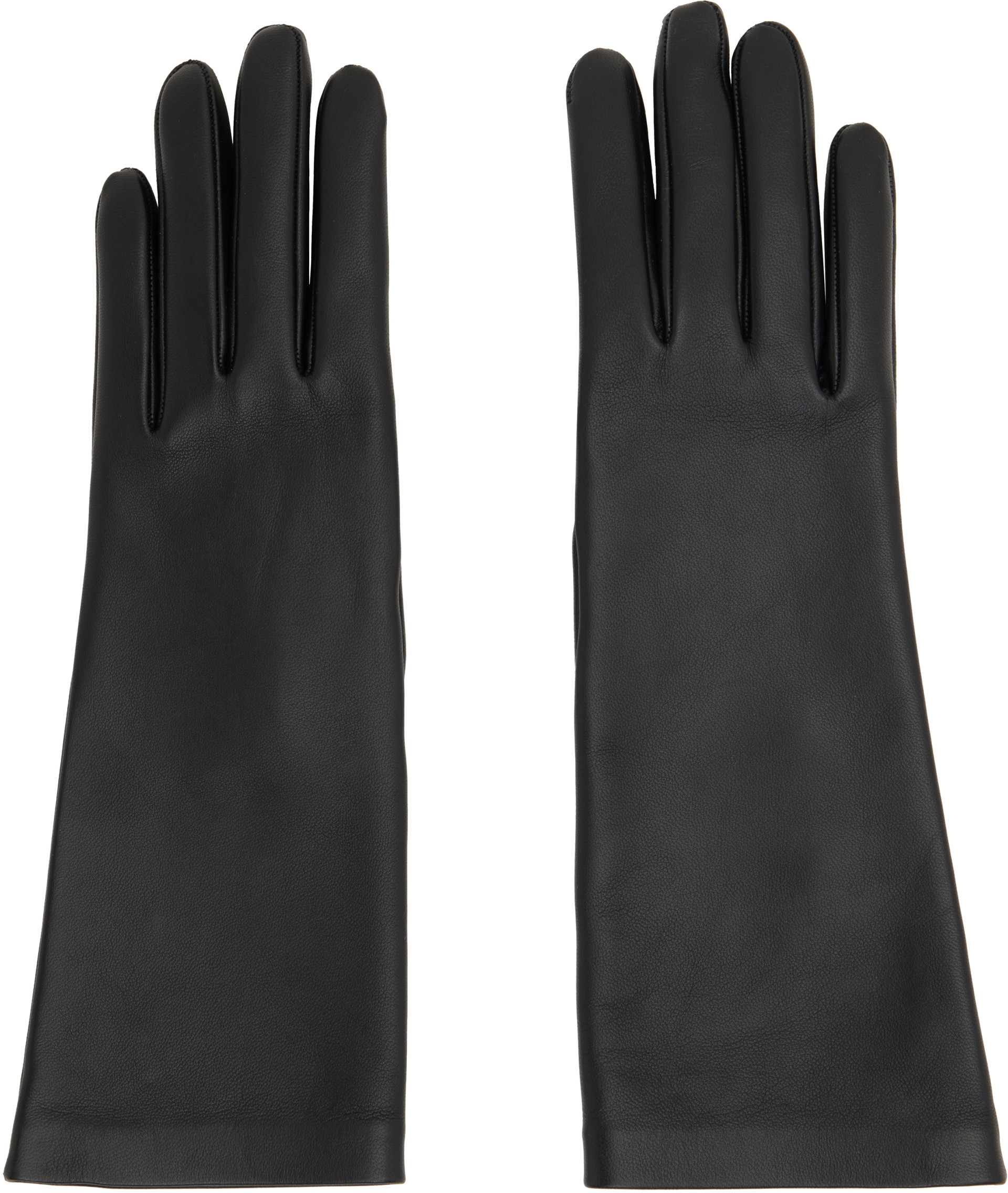 KHAITE - Gants mi-longs Remo noirs