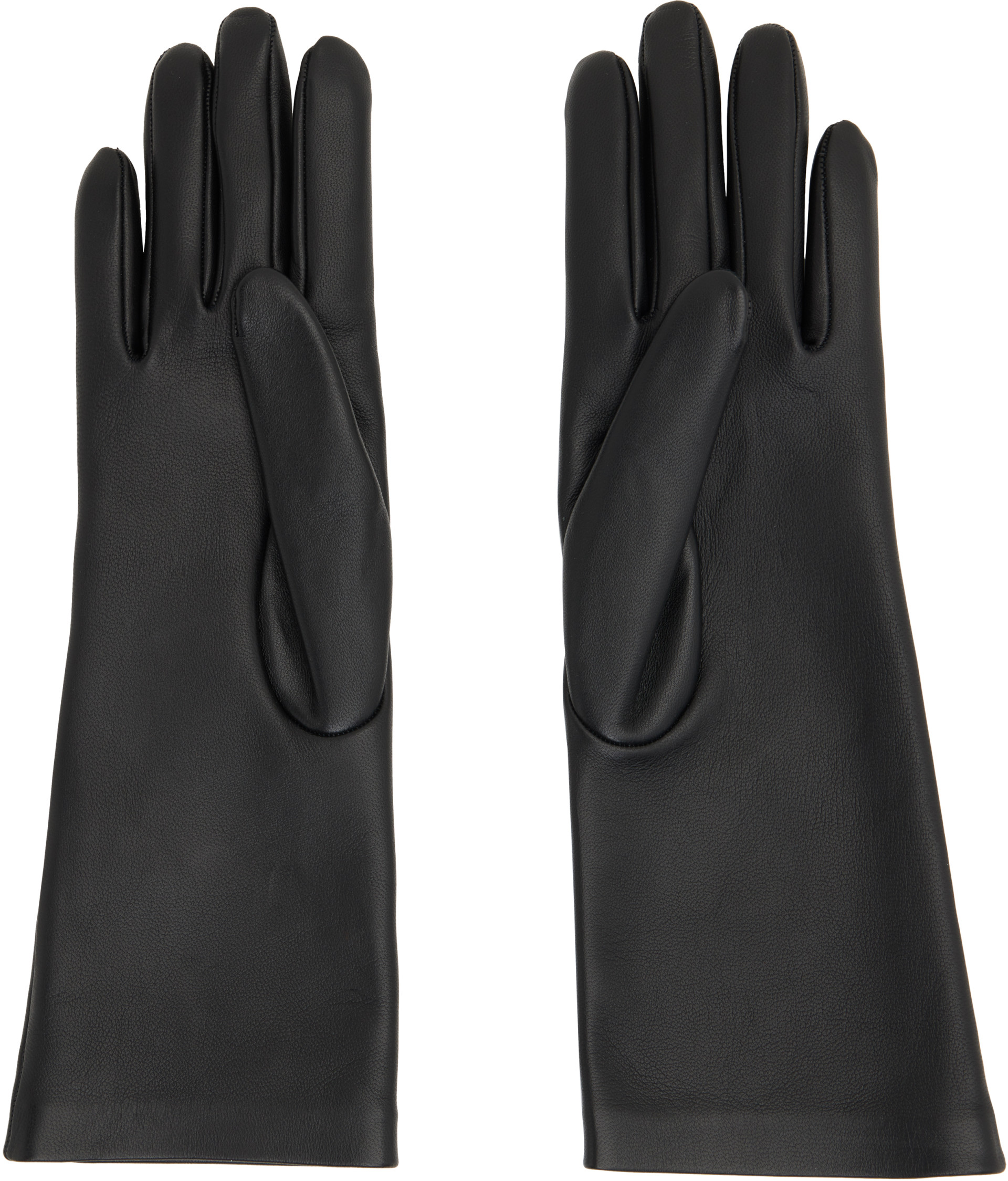 KHAITE - Gants mi-longs Remo noirs