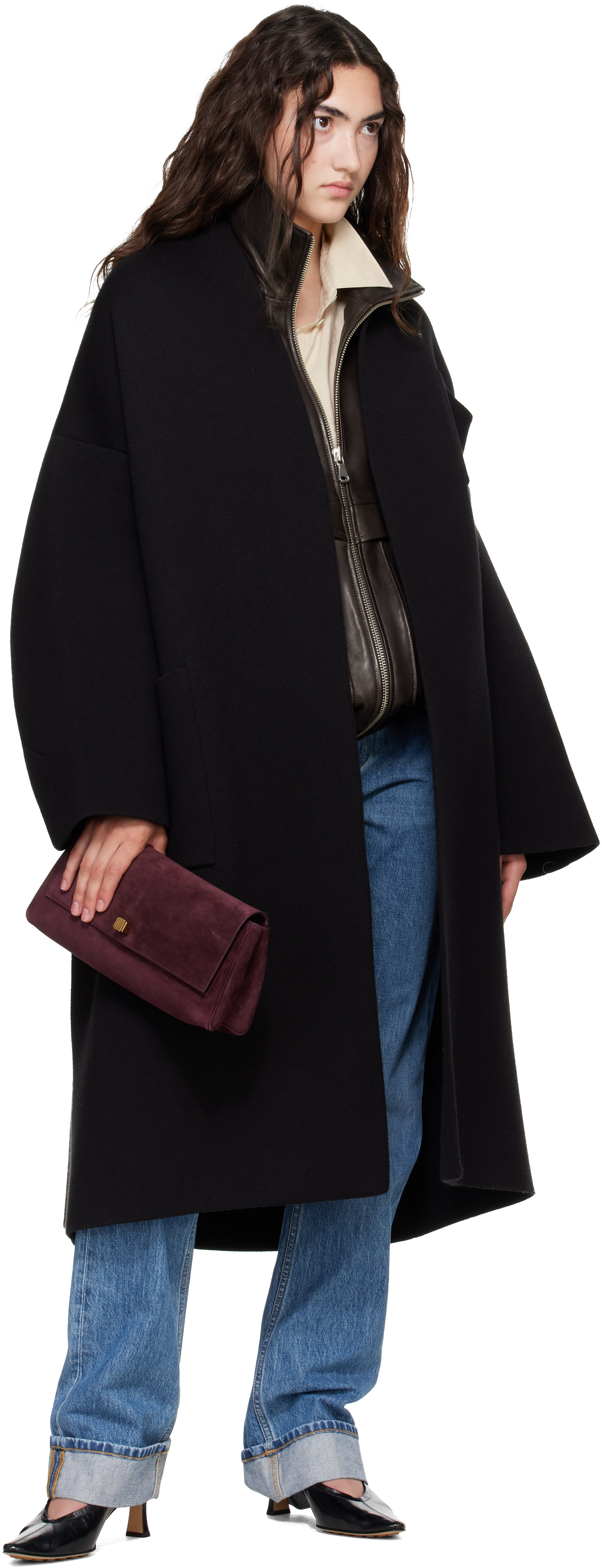 KHAITE - Pochette Audrey bourgogne
