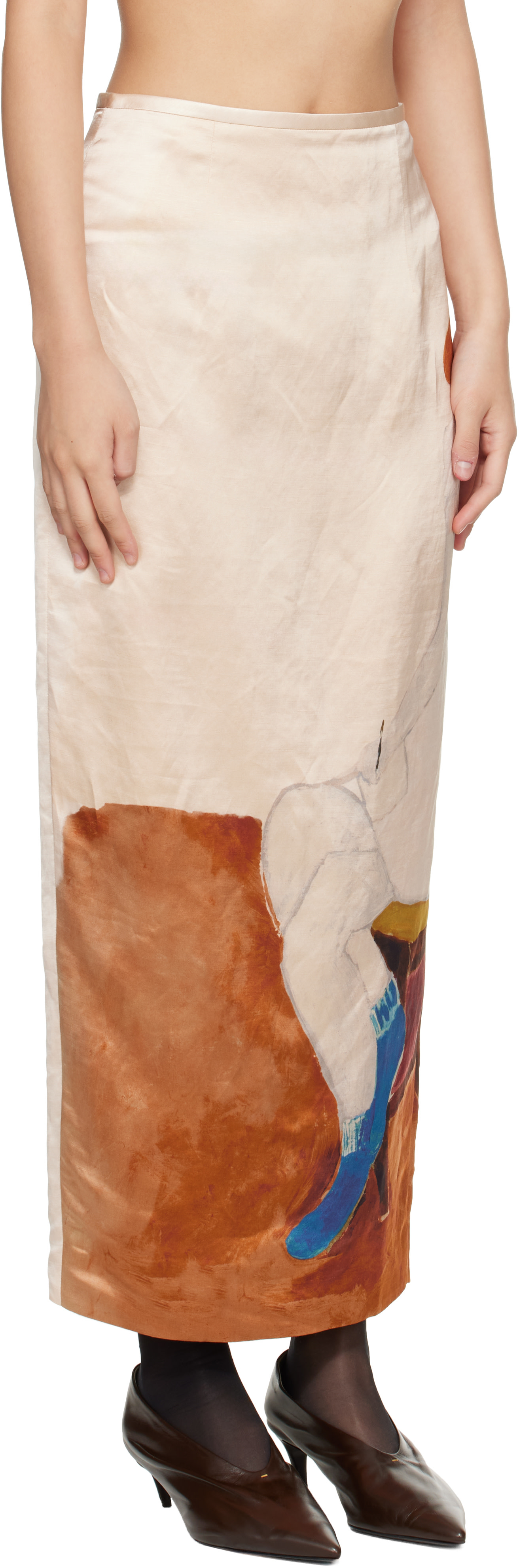 KHAITE - Jupe longue Winton beige