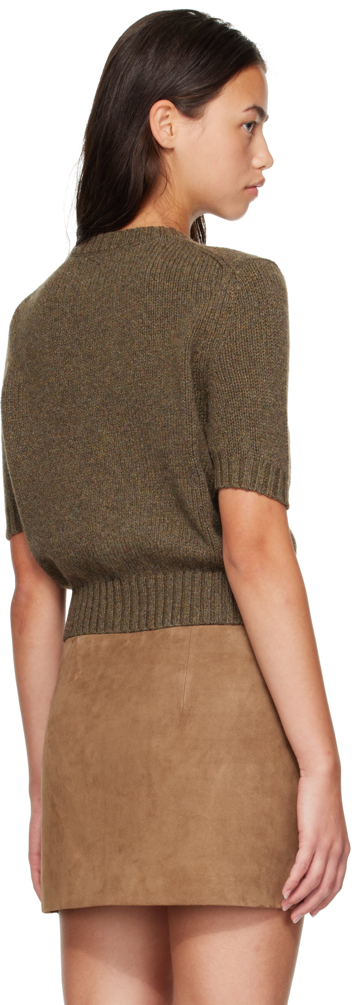 KHAITE - Cardigan Nora kaki