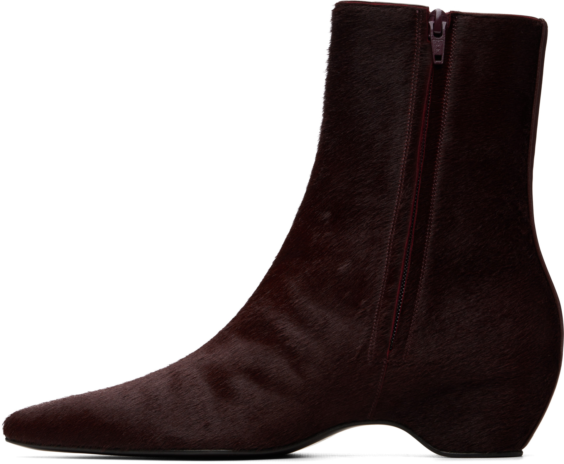 KHAITE - Bottines Sybil bourgogne