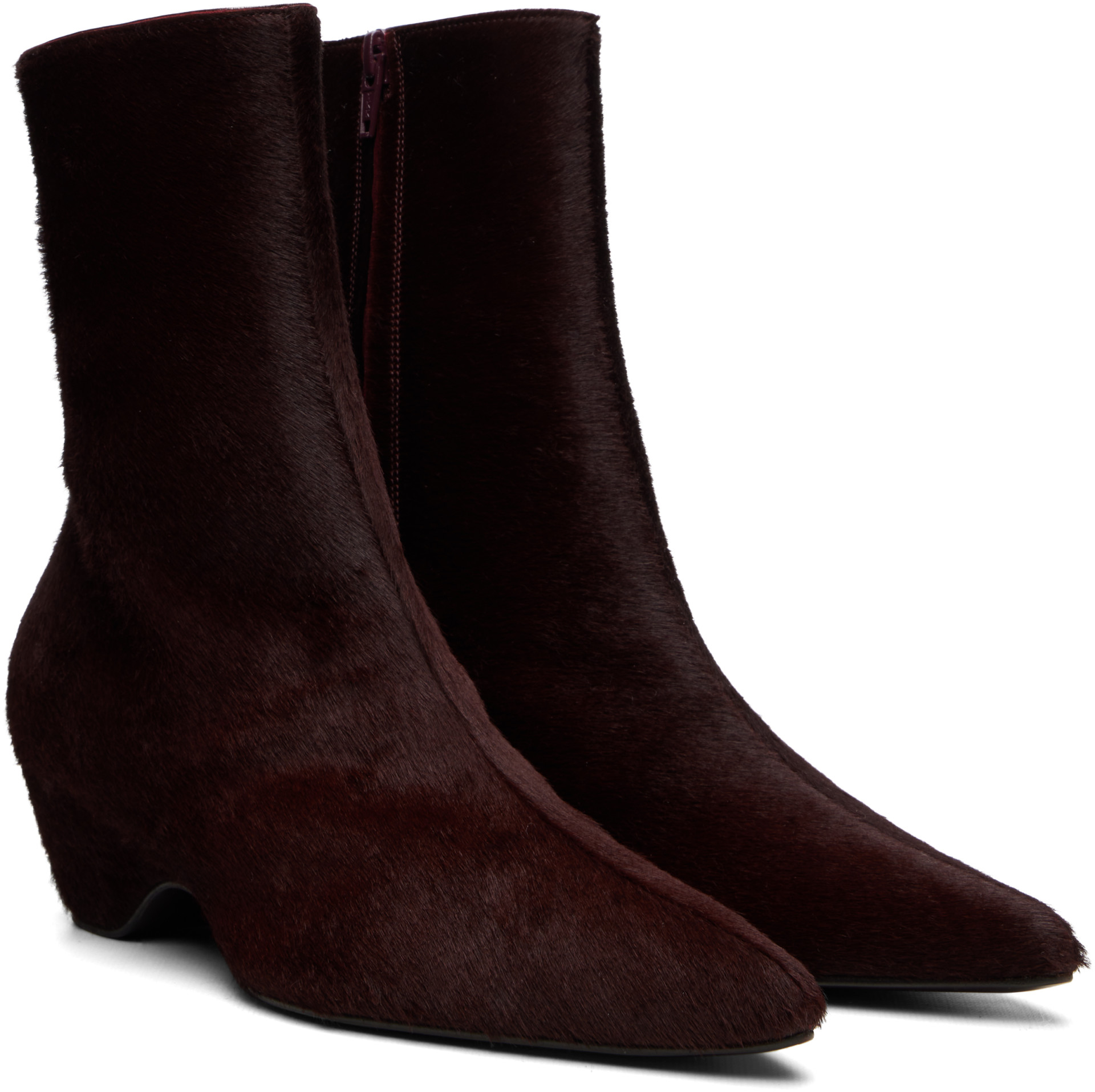 KHAITE - Bottines Sybil bourgogne