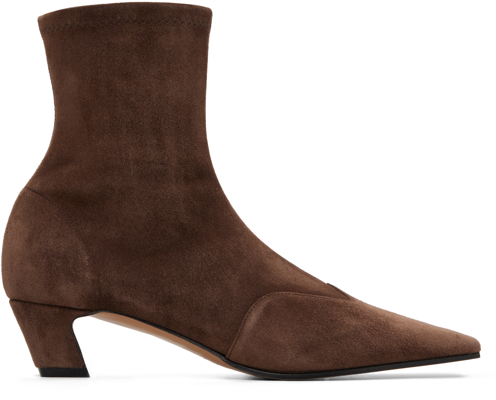 KHAITE - Brown Nevada Ankle Stretch Boot