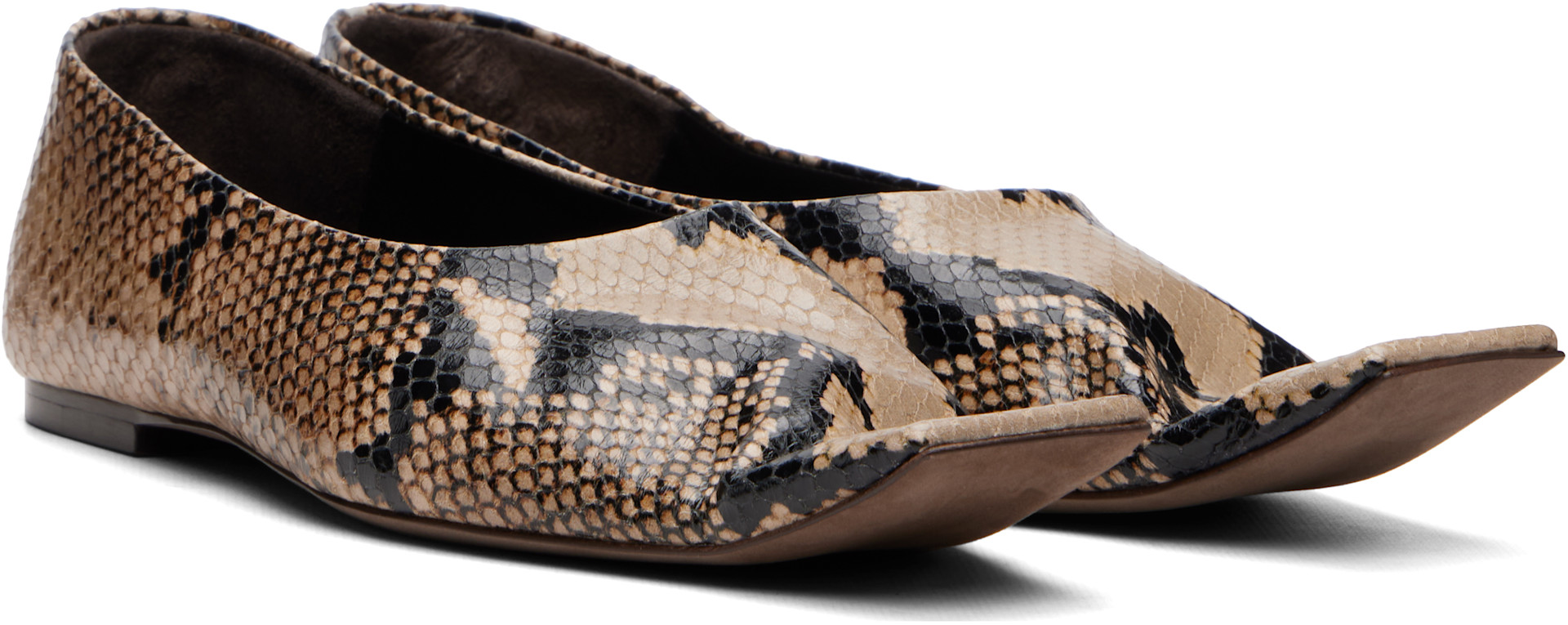KHAITE - Ballerines Marlene taupe