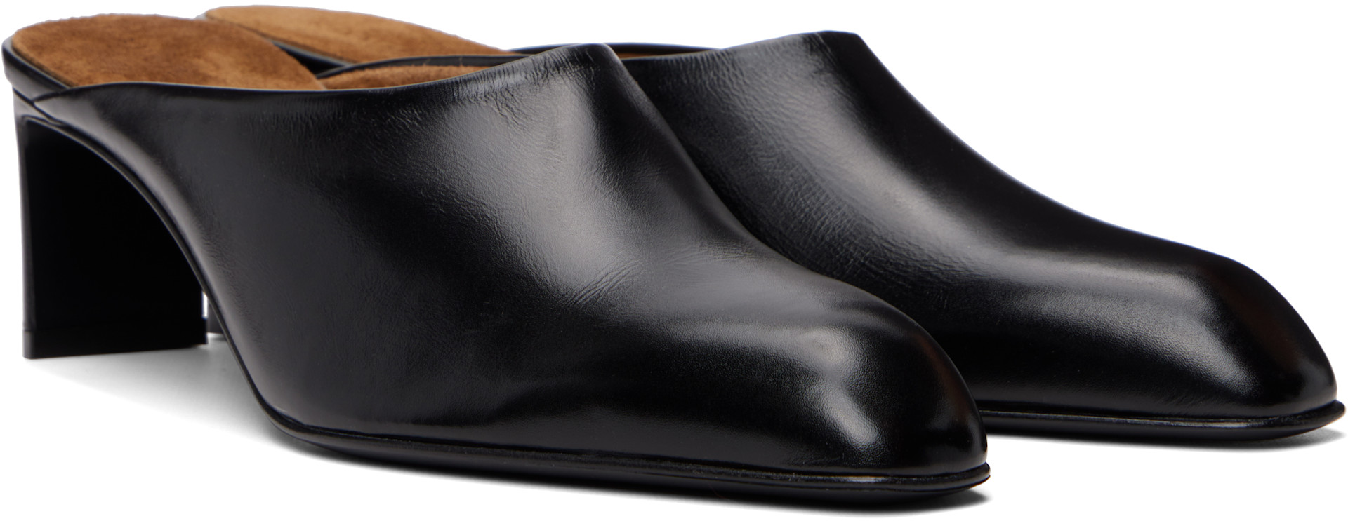 KHAITE - Mules à talon Colt noires