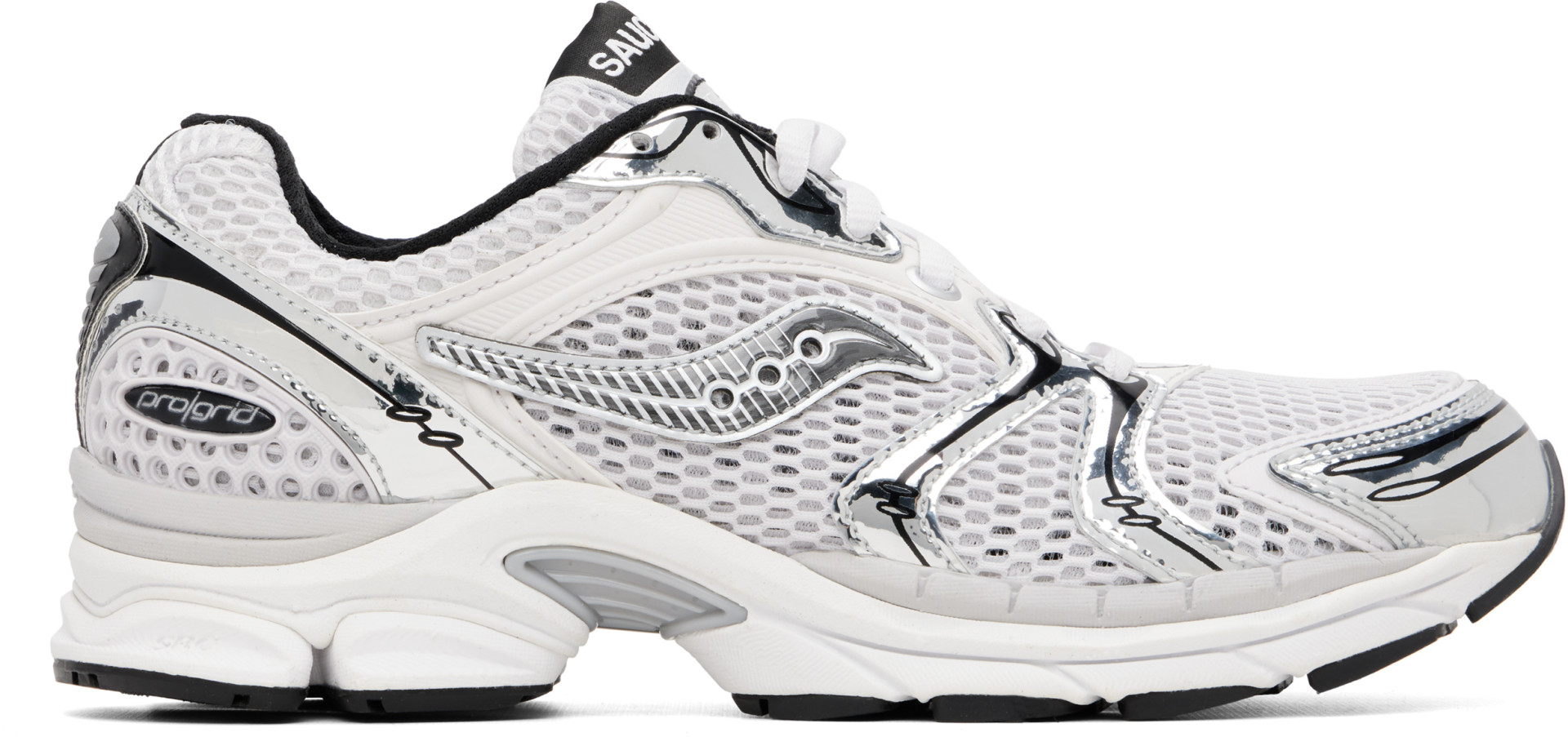 Saucony - ホワイト&シルバー ProGrid Triumph 4 スニーカー