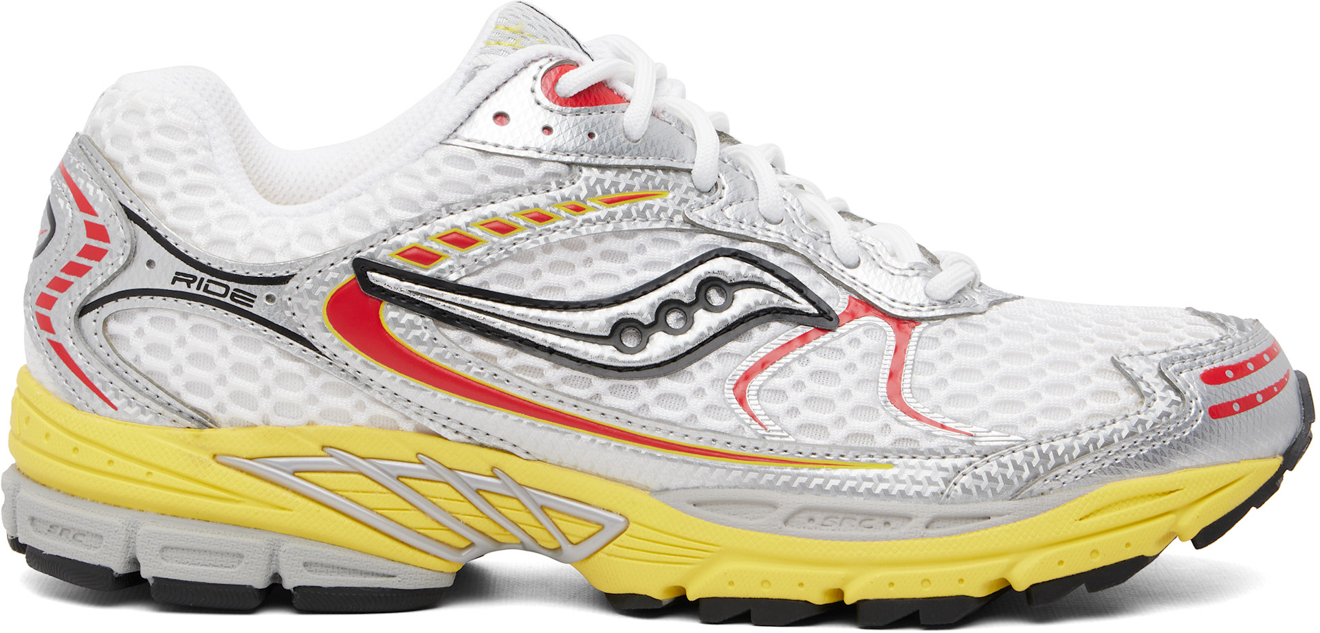 Saucony - 화이트 & 실버 프로그리드 라이드 1 스니커즈