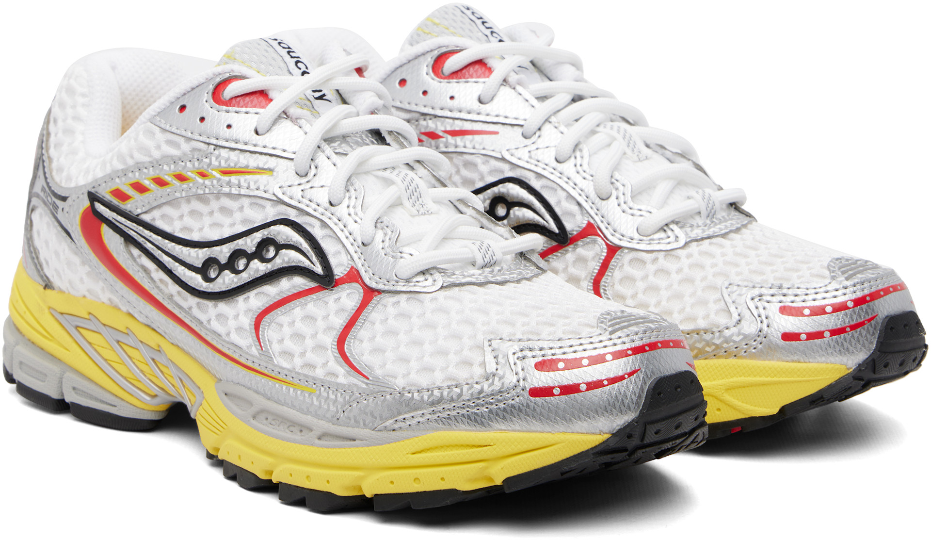 Saucony - 화이트 & 실버 프로그리드 라이드 1 스니커즈
