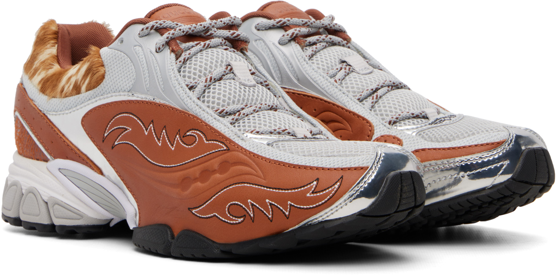 Saucony - Baskets ProGrid V2 argentées - Space Cowboy