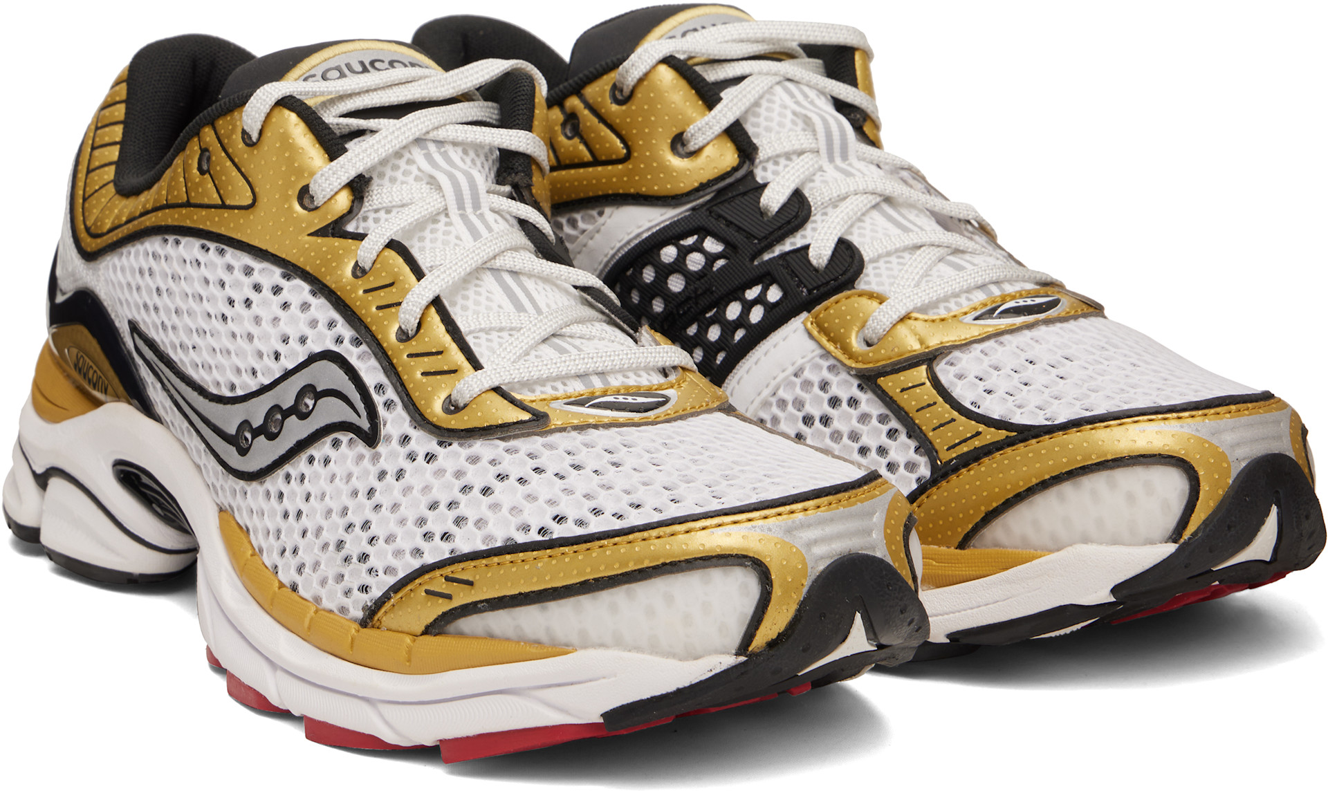Saucony - Baskets Paramount blanc et doré à technologie ProGrid