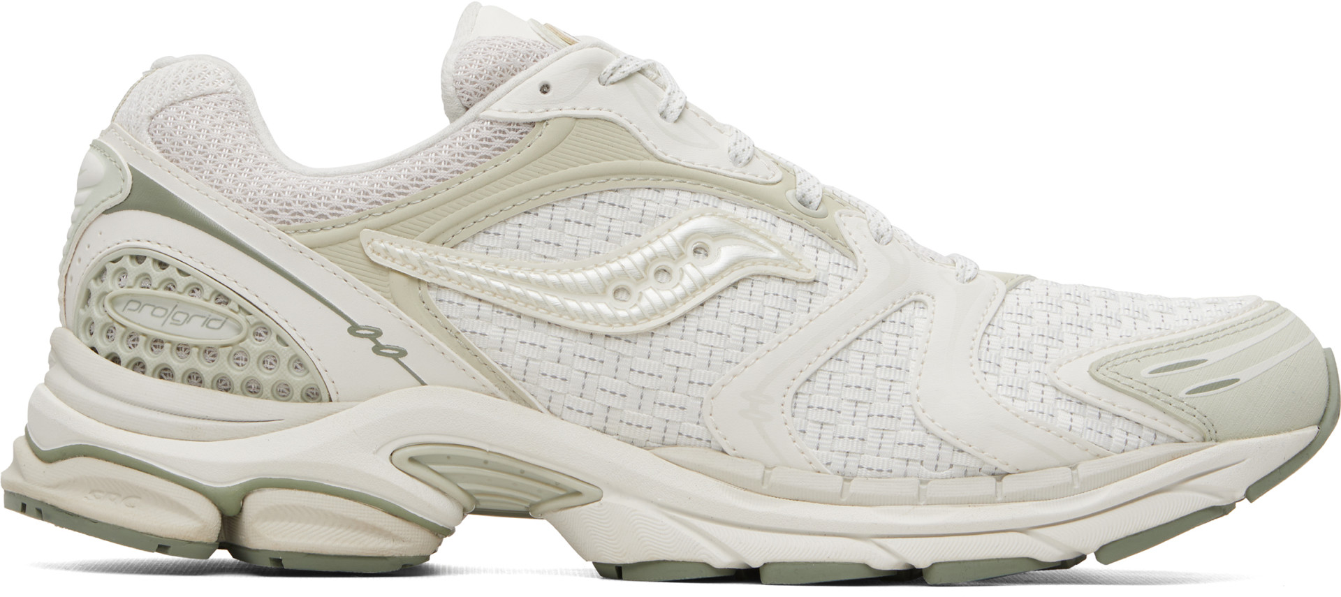 Saucony - 화이트 프로그리드 트라이엄프 4 패브리케이티드 퓨처 스니커즈