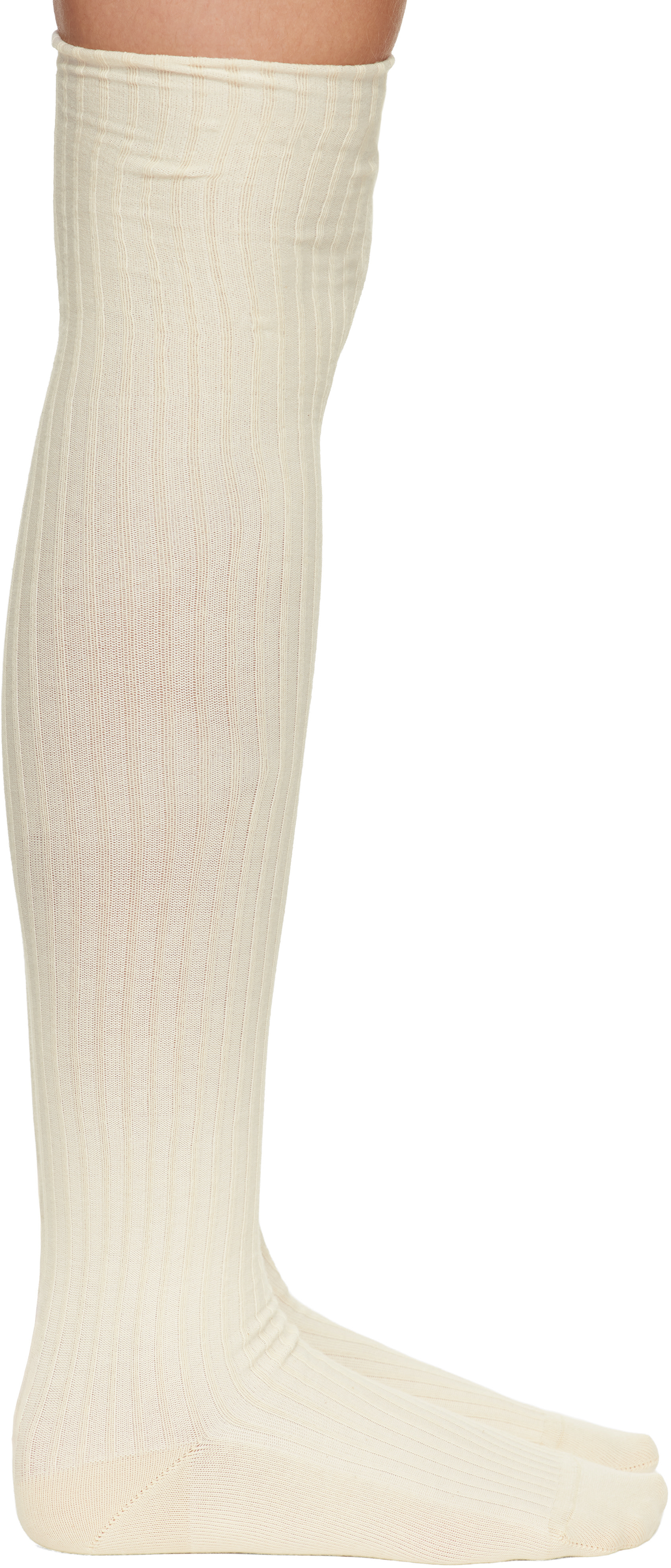 Baserange - Off-White Overknee Socks