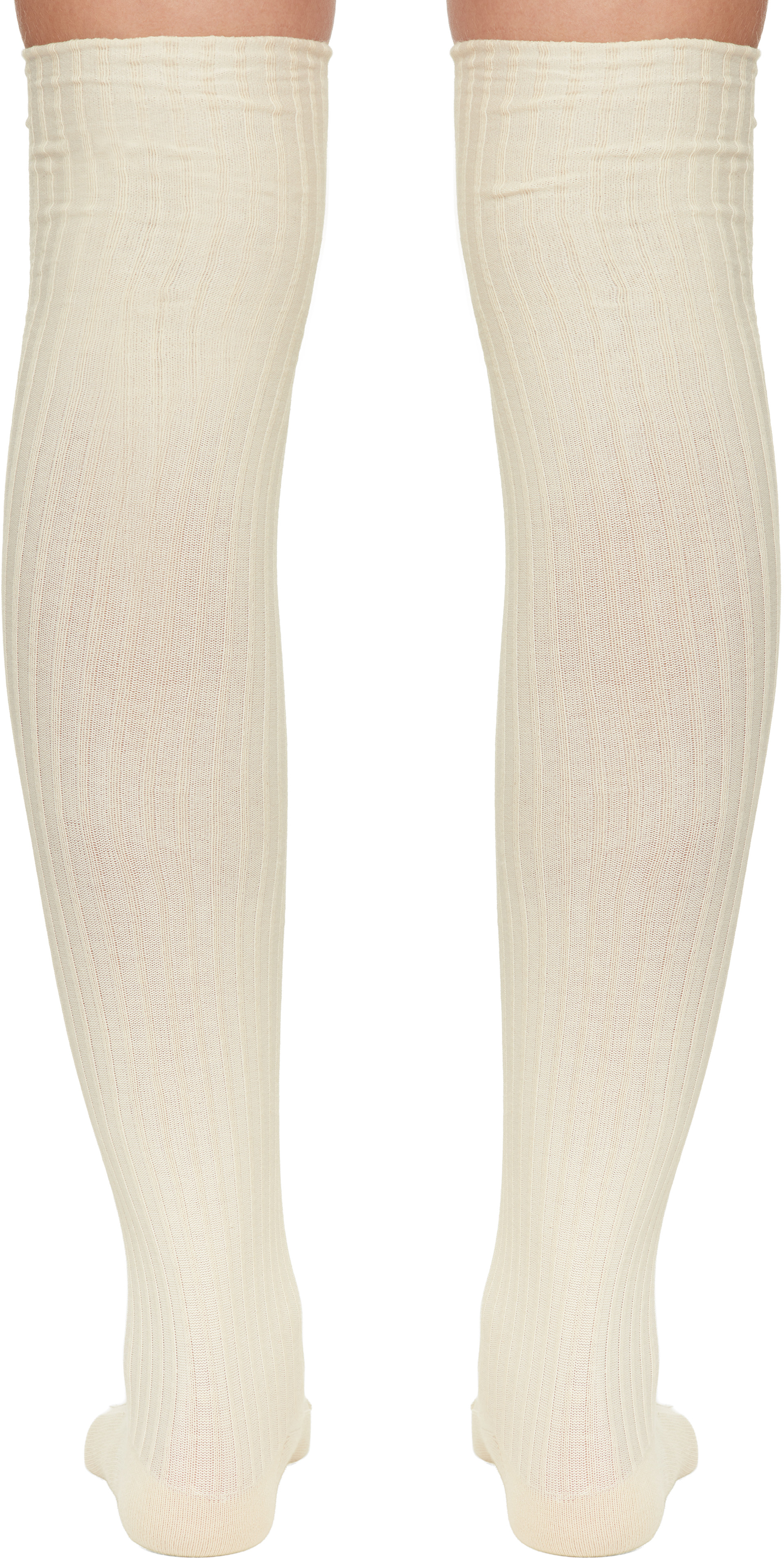 Baserange - Off-White Overknee Socks