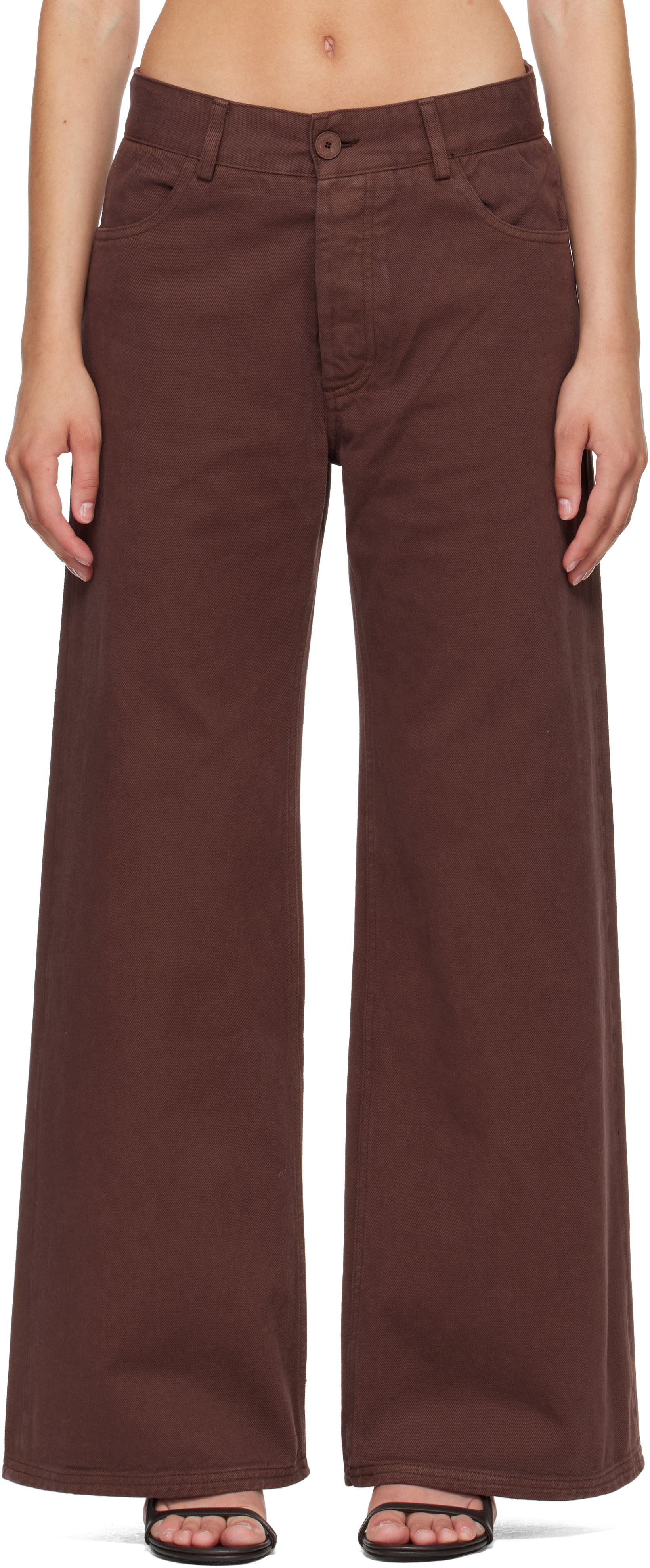 Baserange - Pantalon ample Tajo brun