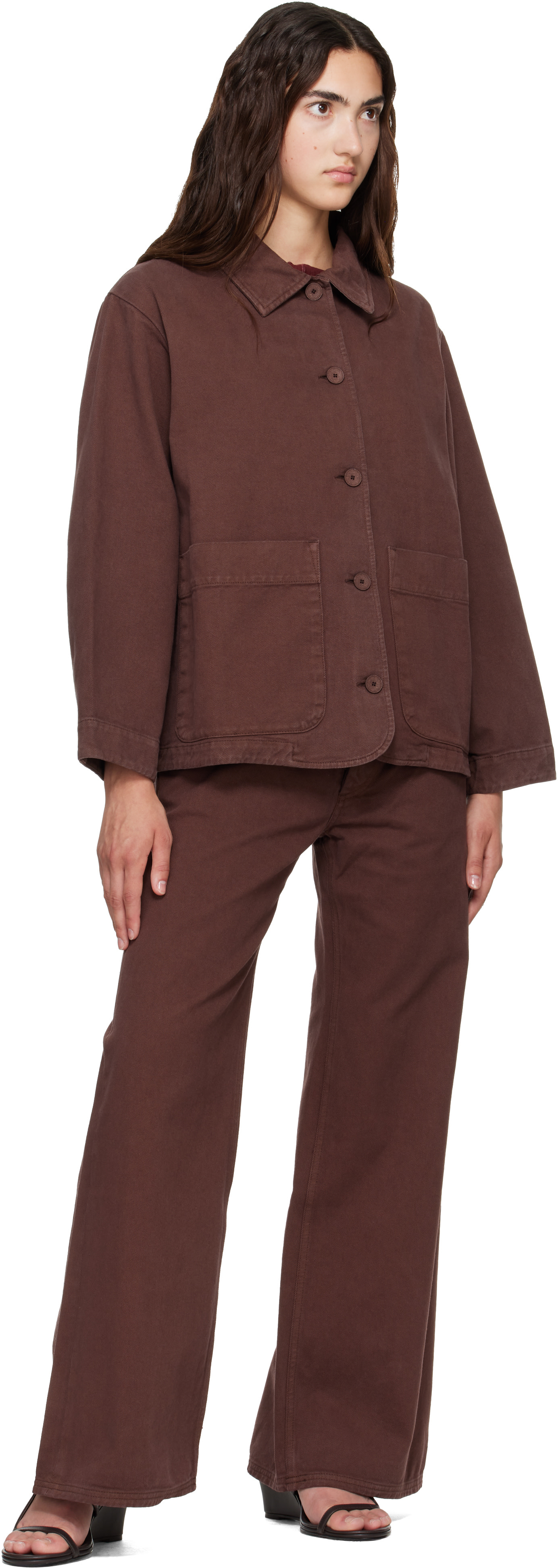 Baserange - Pantalon ample Tajo brun