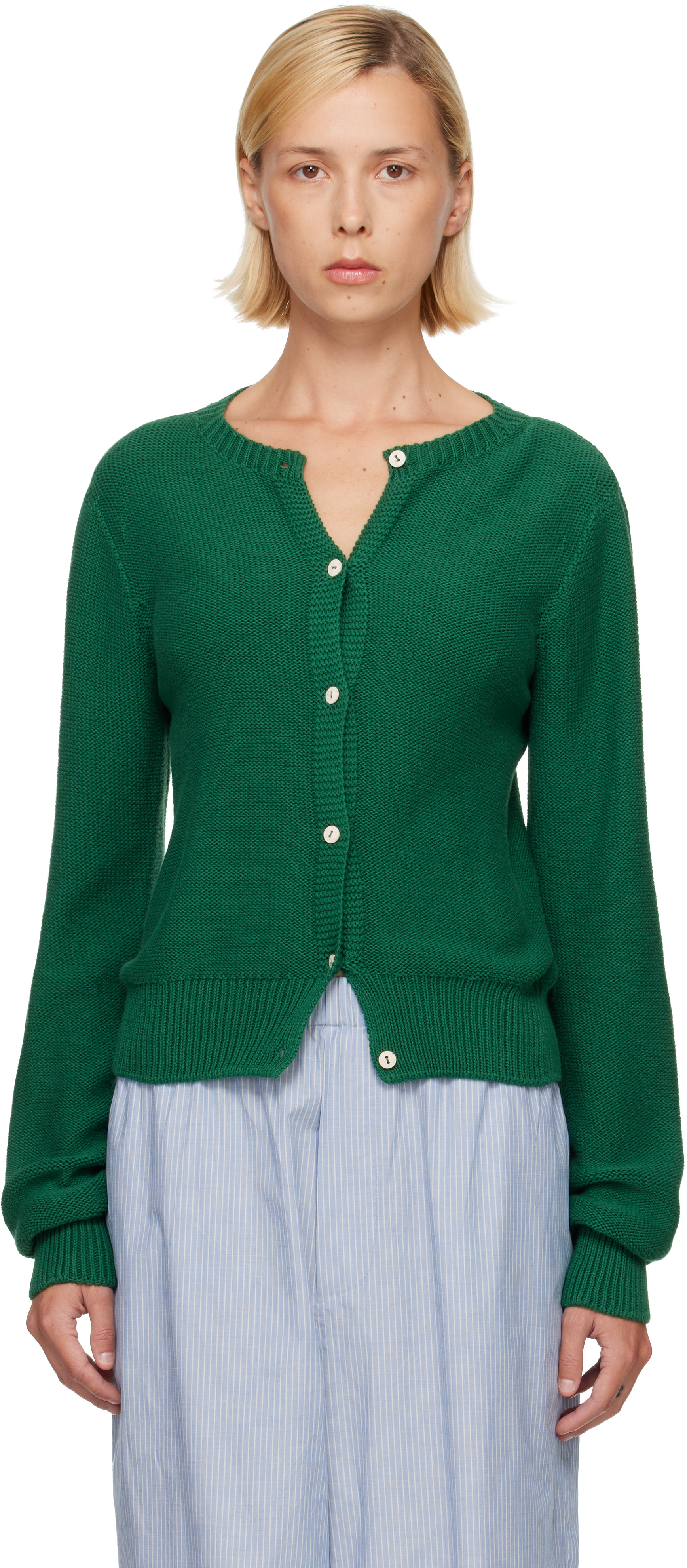 Baserange: Green Tier Cardigan | SSENSE