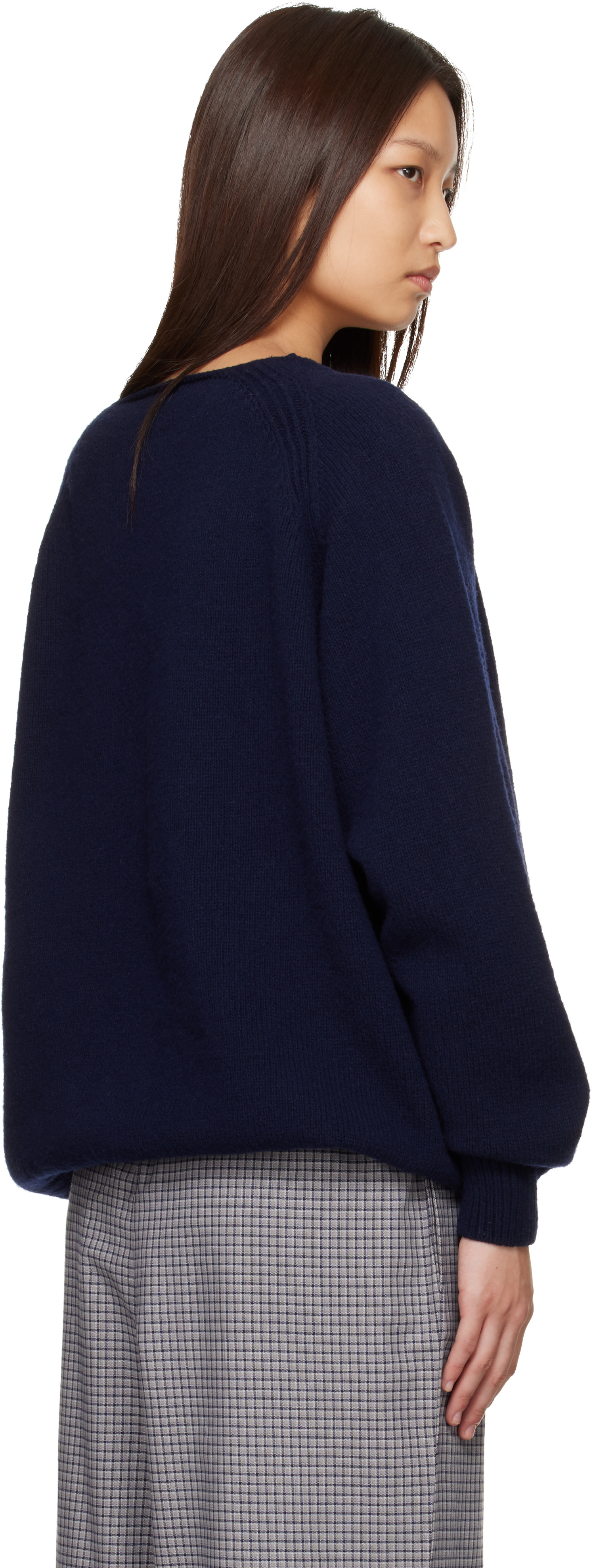 Baserange - Pull Soar bleu marine à col en V